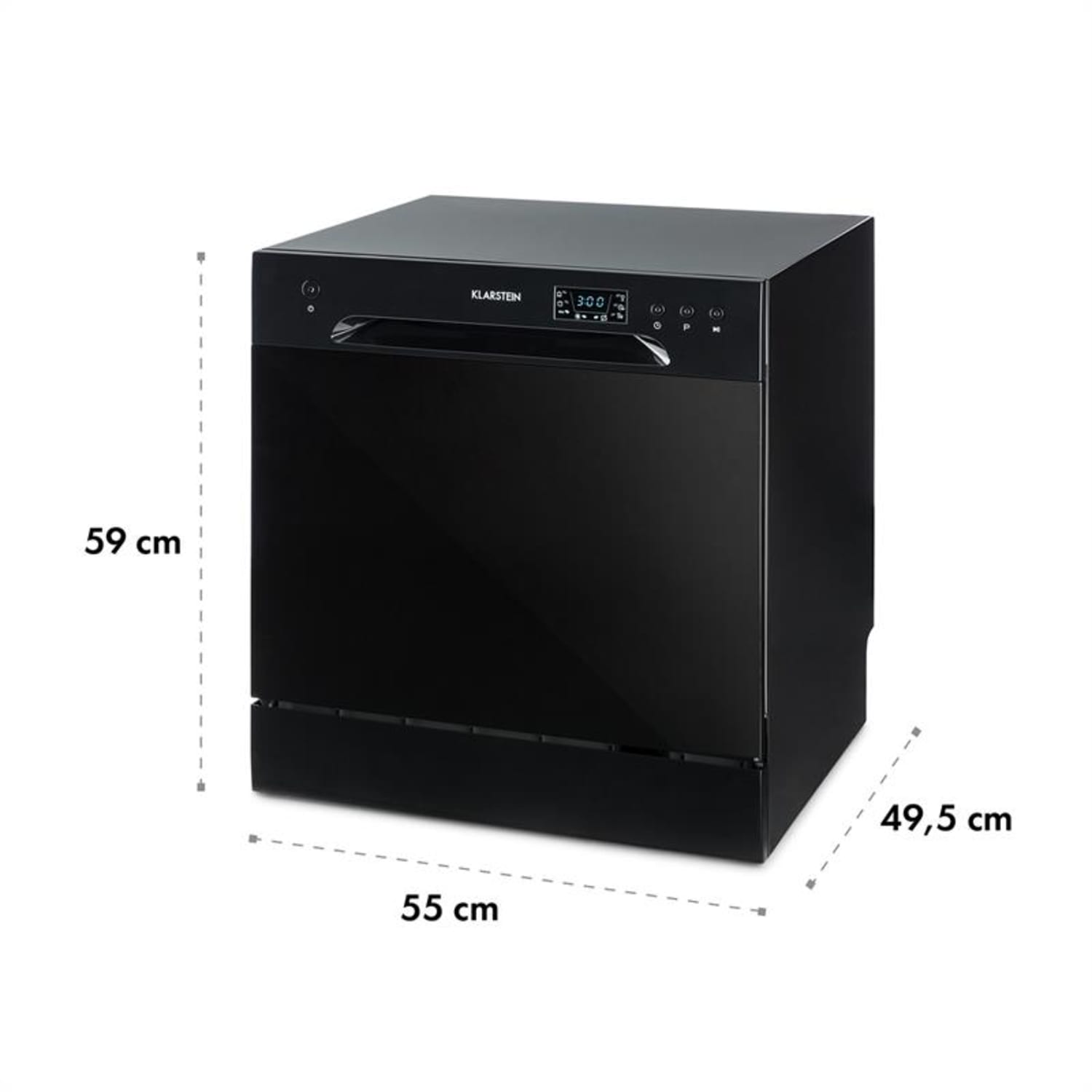 Amazonia 8 Dishwasher Mini Dishwasher A + 1620W Black