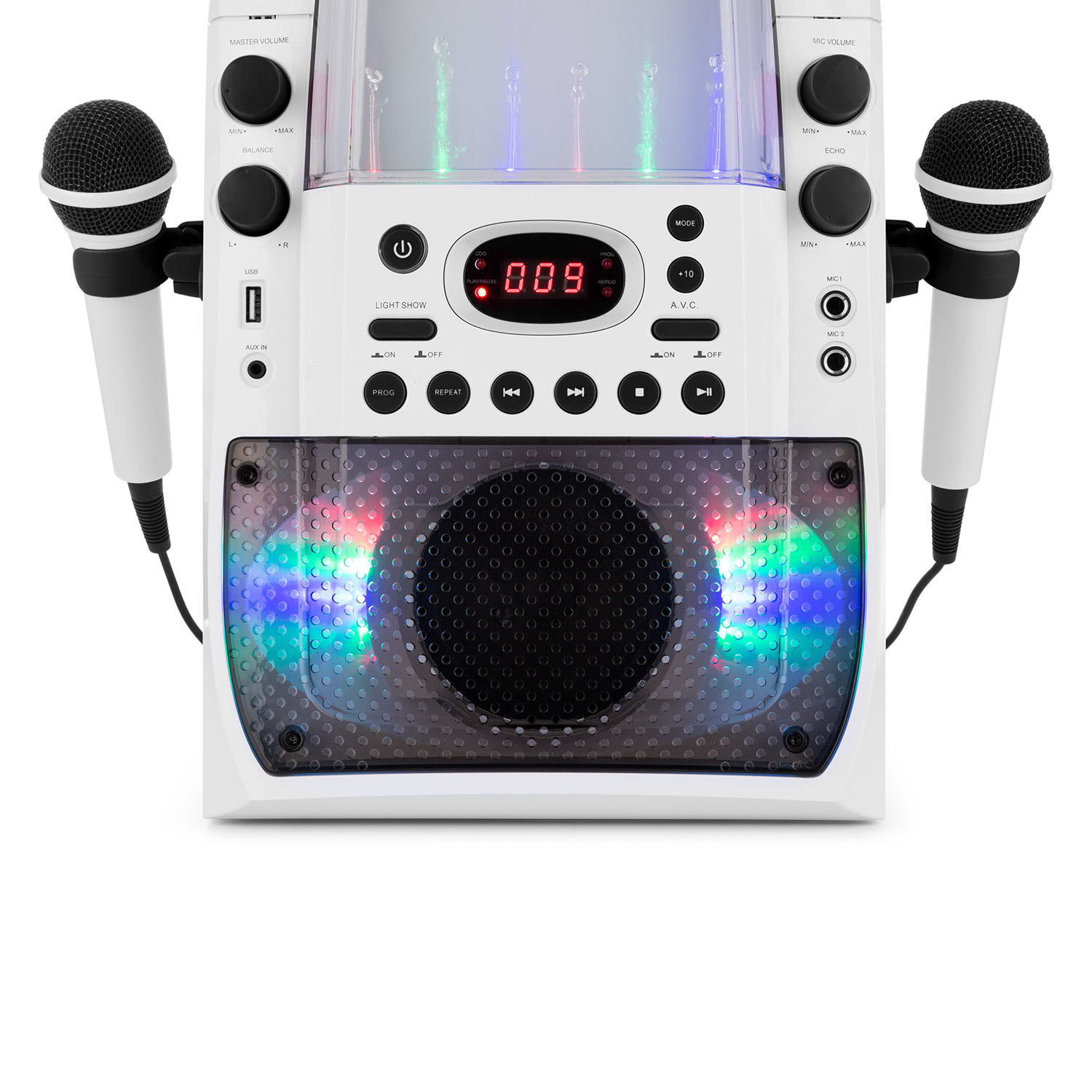 Kara Liquida BT Karaoke Machine Light Show Water Fountain BT White/Grey