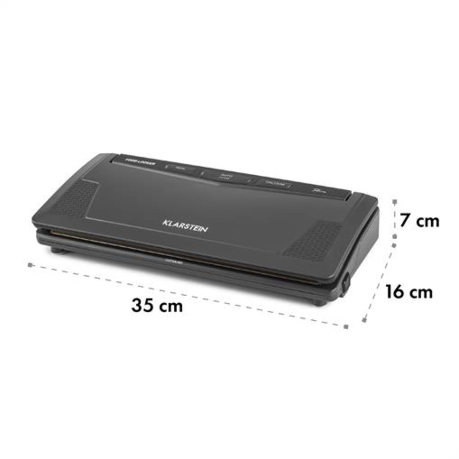 FoodLocker slim Envasador al vacío 130W Sellado doble Antracita