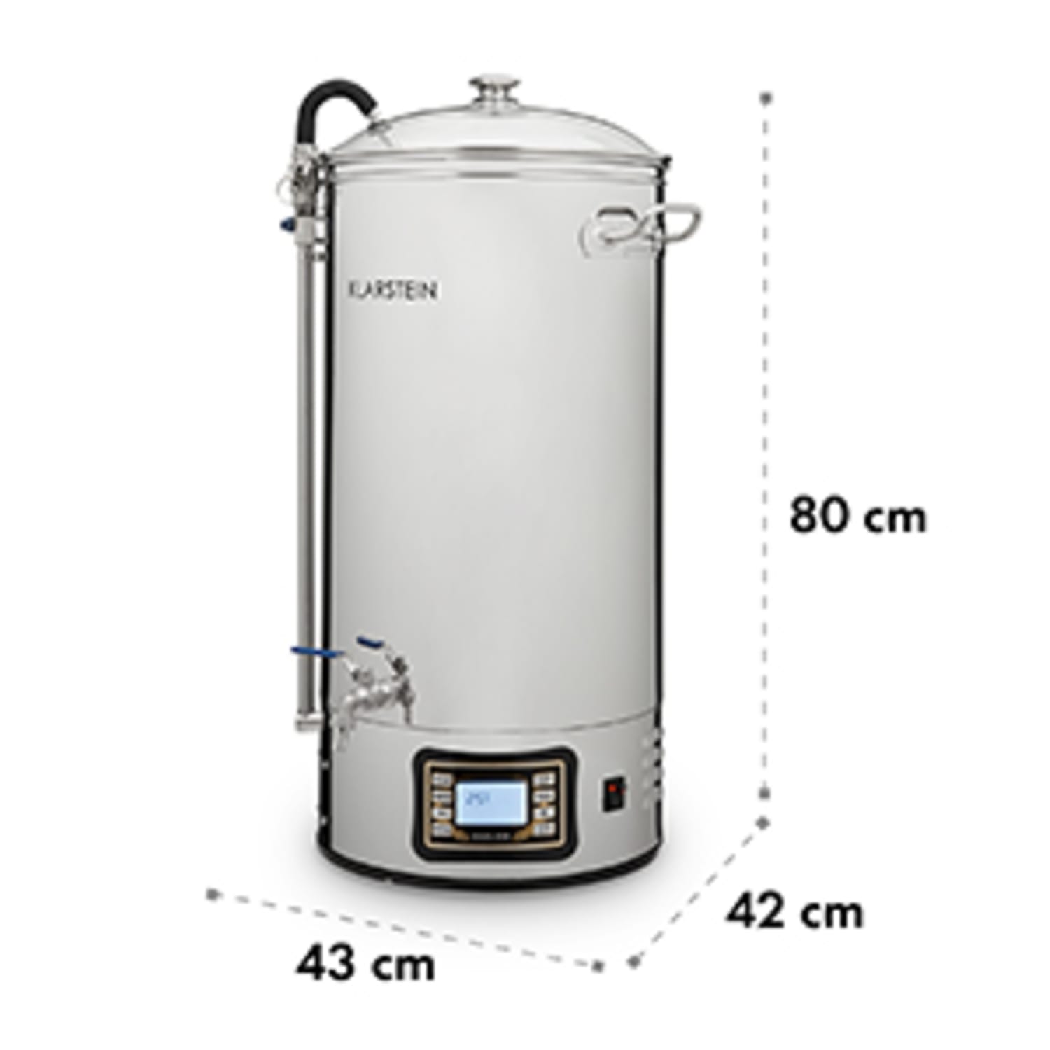Mundschenk XXL Caldaia Ammostamento Impianto di Birrificazione 3000W 50l 304 Acciaio