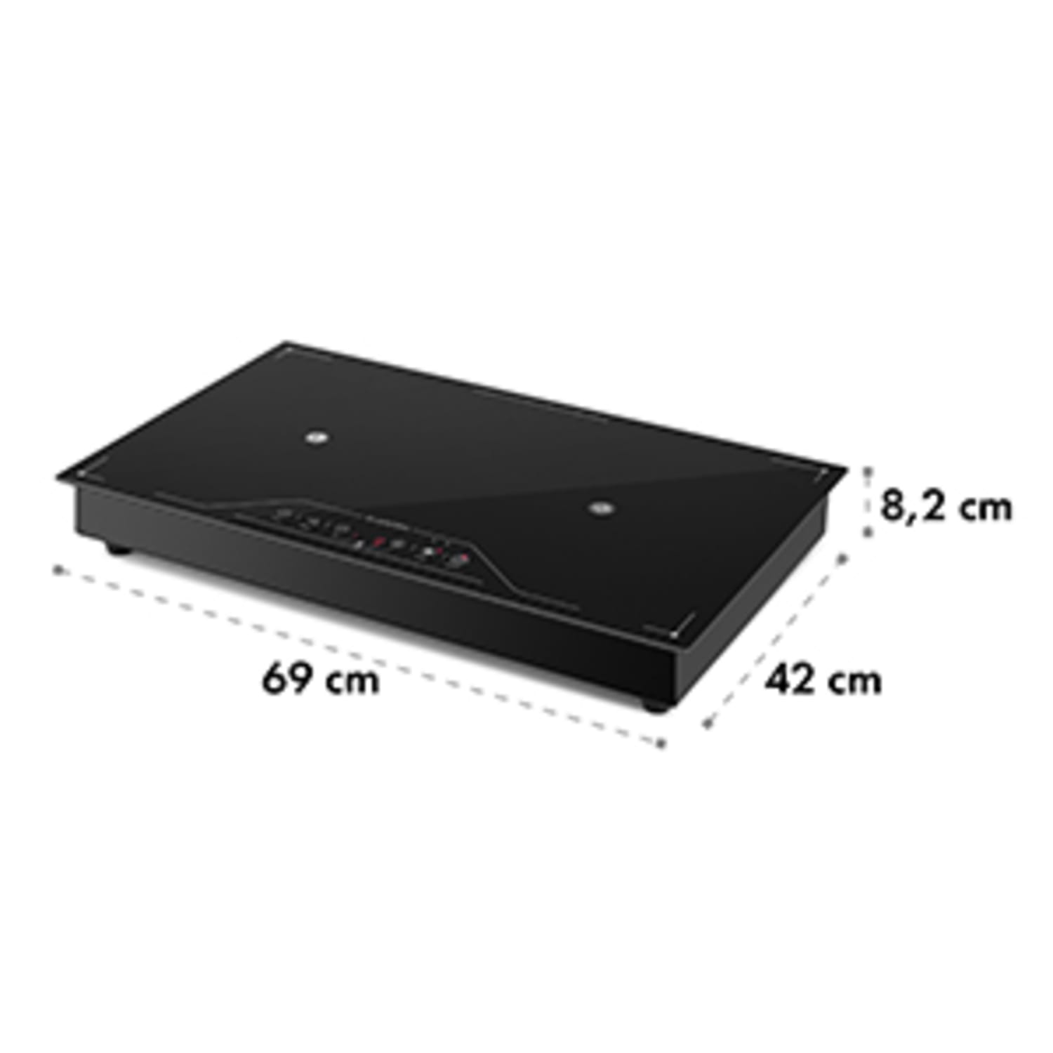 Deejay Freizonen-Induktionskochfeld 3500 W Glaskeramik Touch schwarz