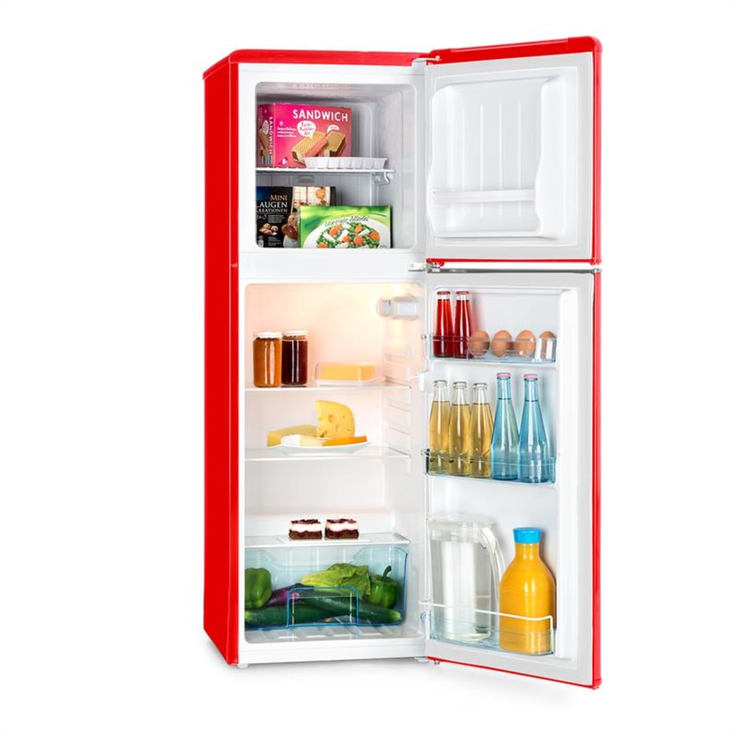 Monroe XL Red Fridge Freezer