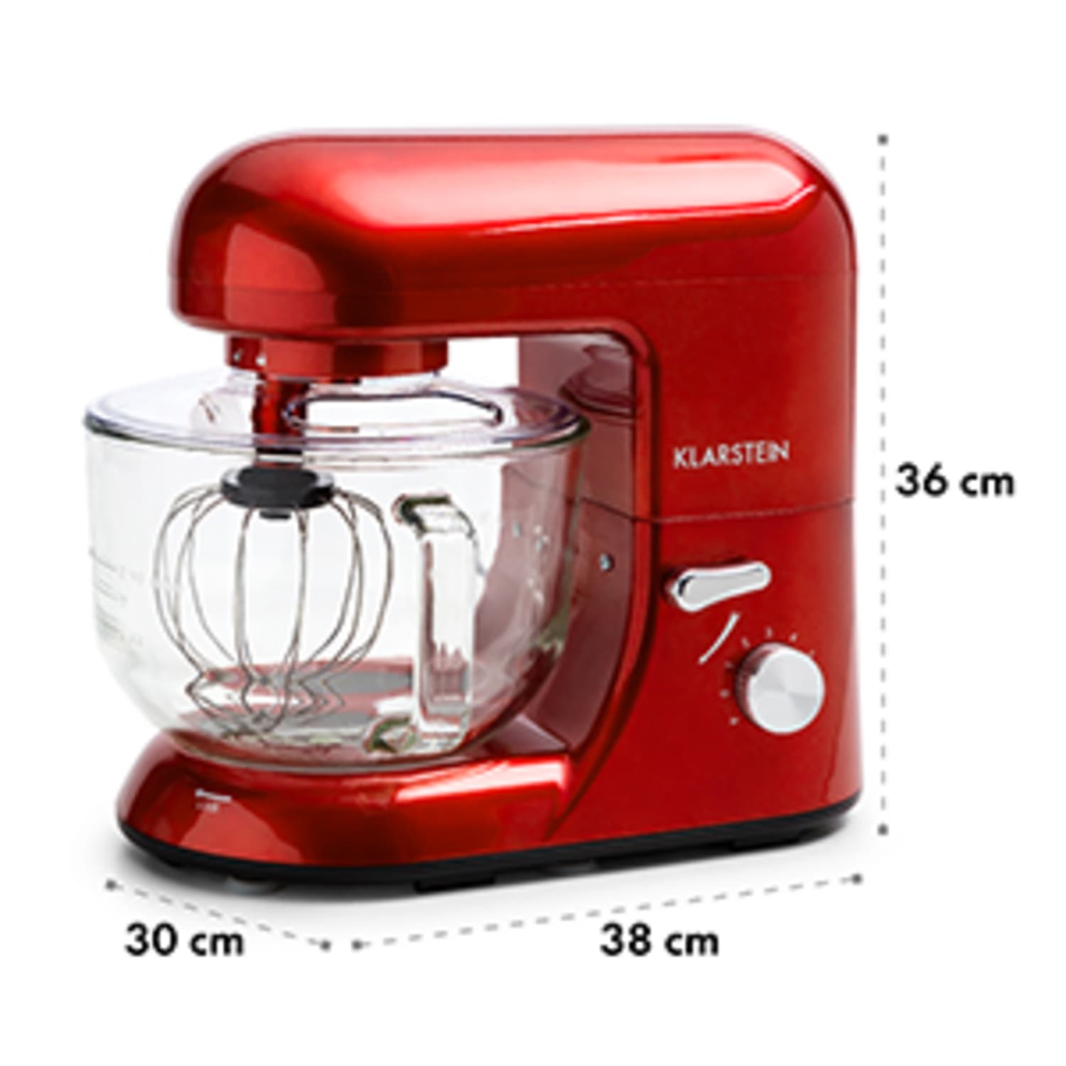 Bella Rossa 2G, kuchynský robot, 1200 W, 2,5/5,2 l, sklená misa, červená farba