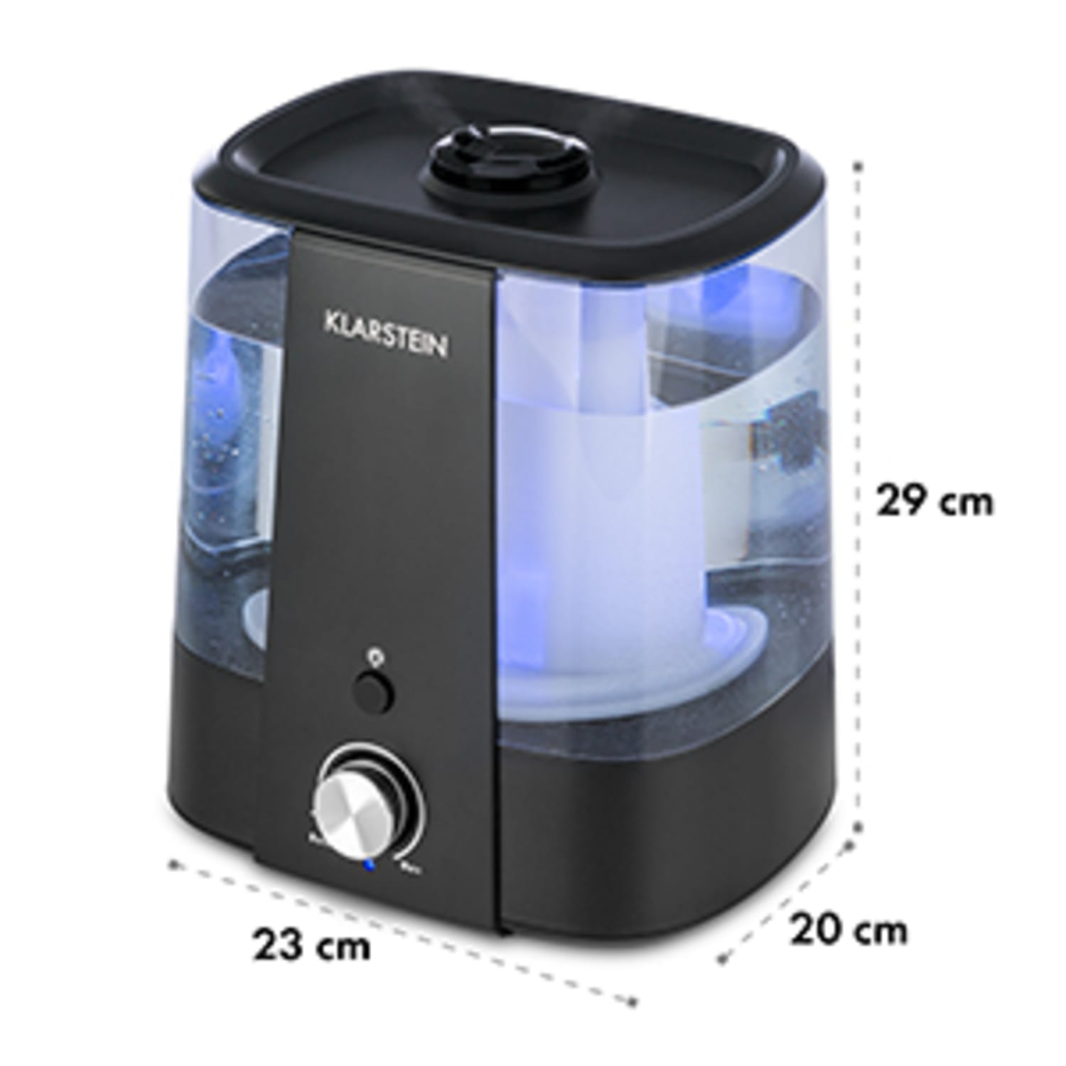 Toledo Ultraschall-Luftbefeuchter Aroma-Diffusor 6l LED-Licht schwarz