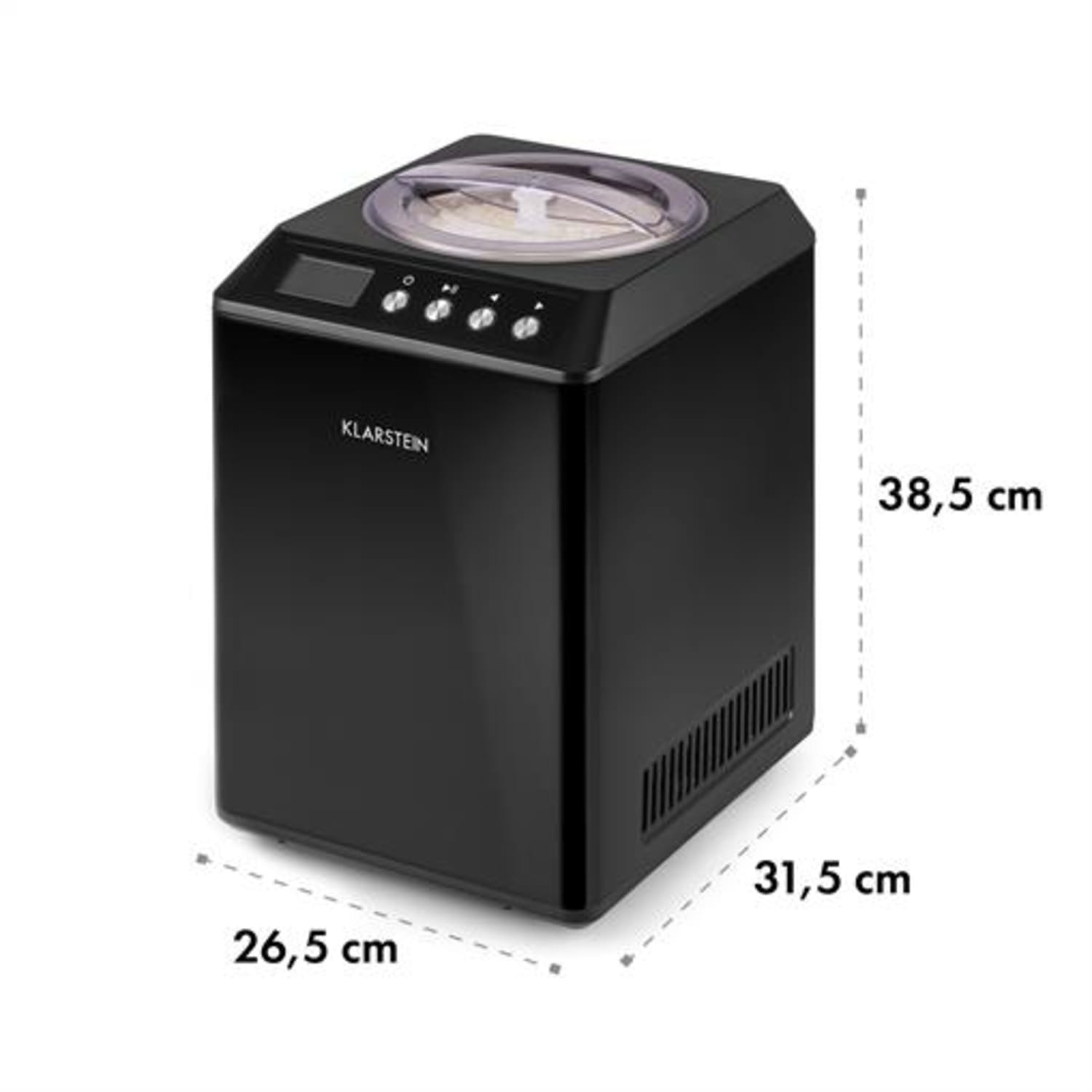 Vanilly Sky Family Glassbredare Frozen Yoghurt 250W 2,5l svart