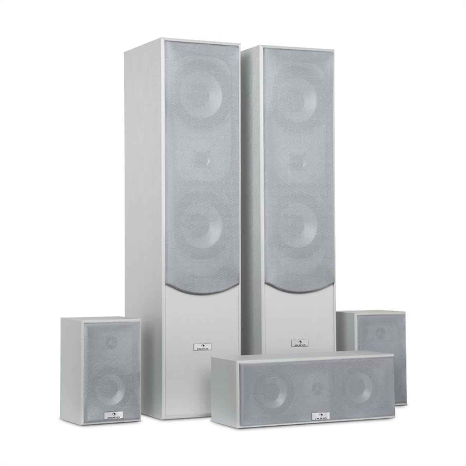 Surround Speaker Box Set Home Theatre 335W RMS Silver