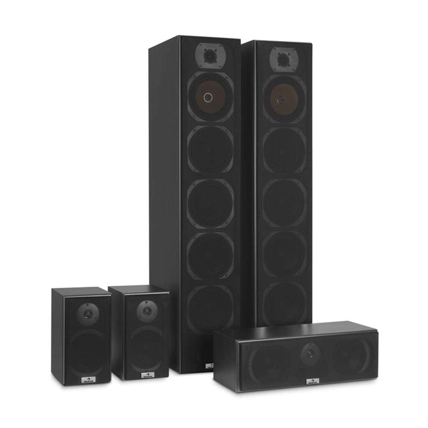 V9B Surround Speaker Set 5 Box Set 440W RMS Black Black Wood