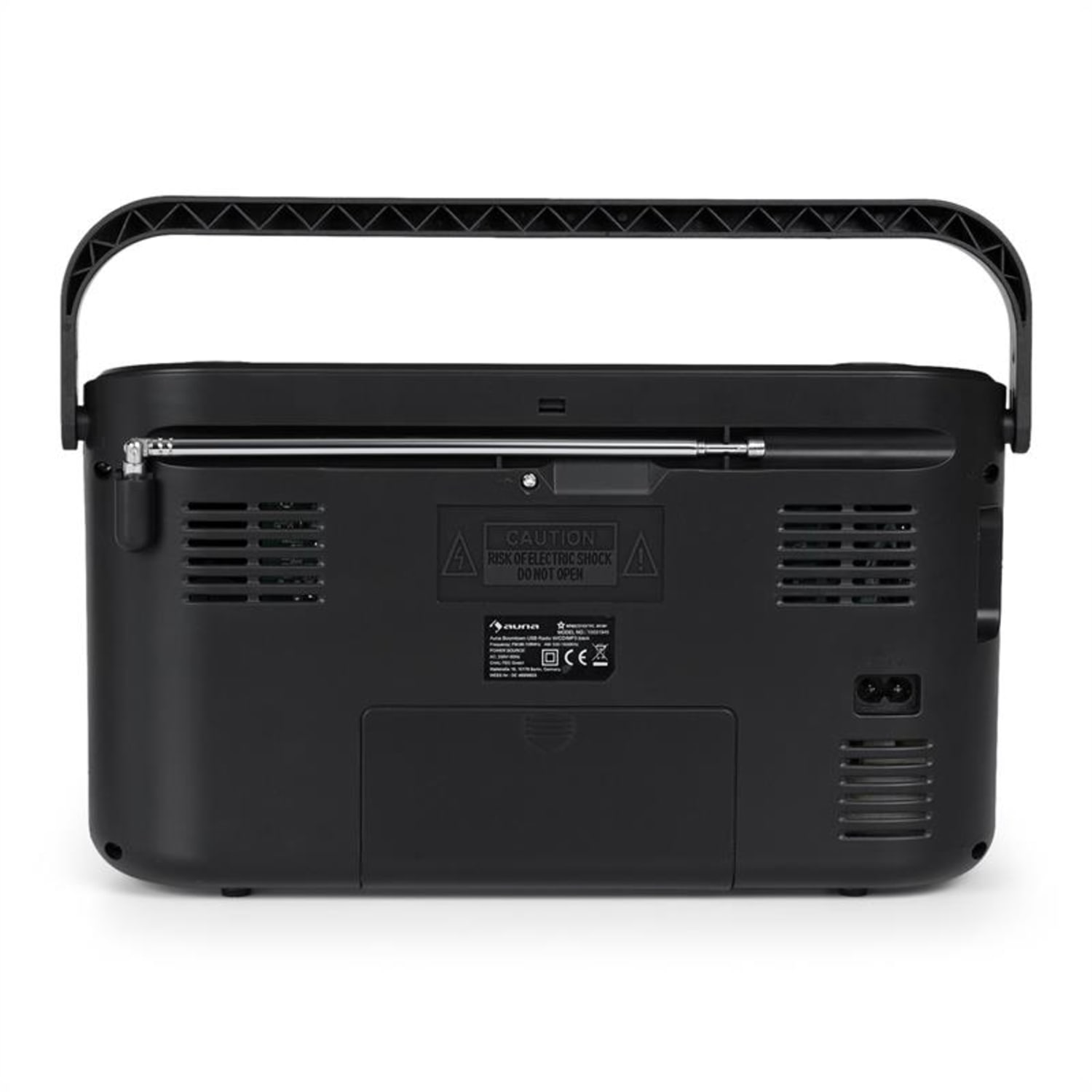 Boomtown USB CDPlayer UKW Radio MP3 tragbar Kofferradio Boombox