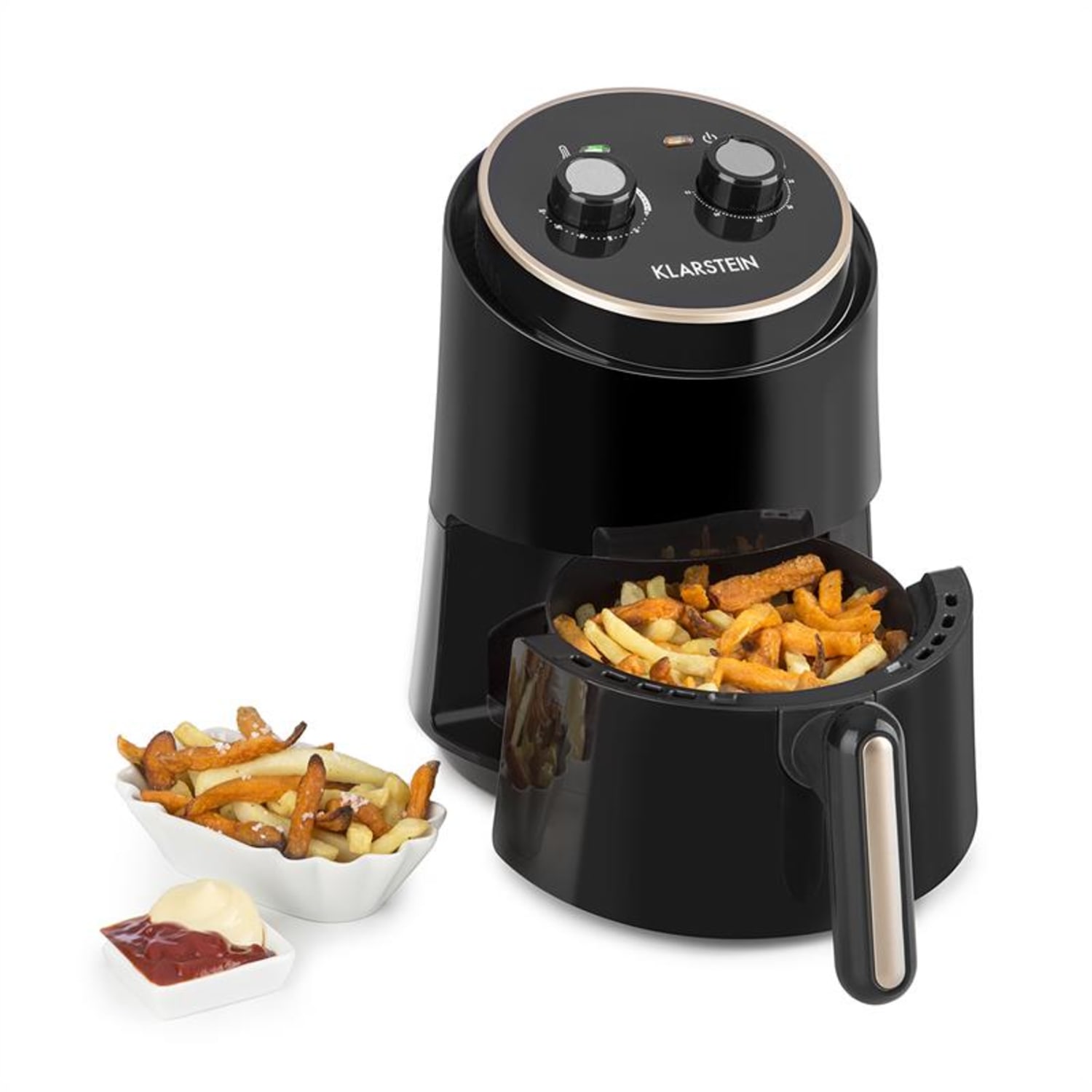 Wel Air Fry, friteuză cu aer cald, 1230W, siguranță de supraincalzire, 1,5l, negru