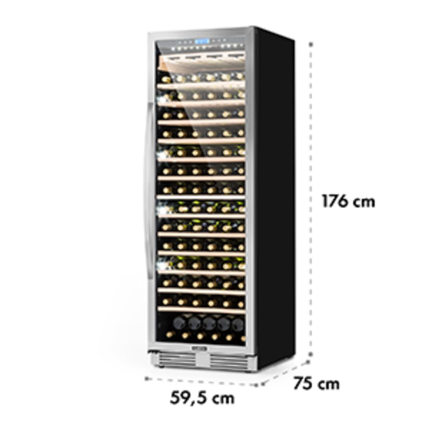 Vinovilla Grande 165 Built-in Uno Réfrigérateur à vin 425l 165Fl. Porte en verre 3 couleurs