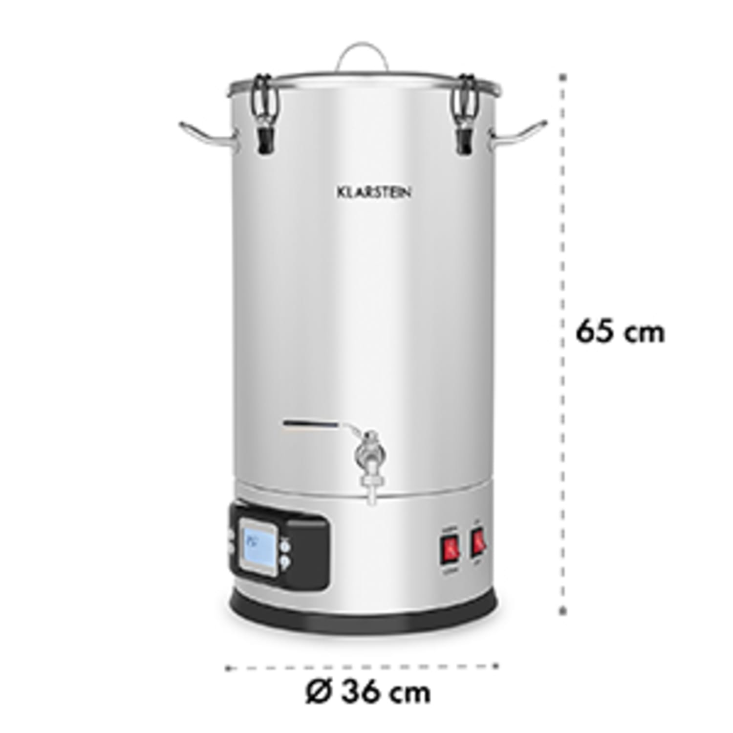 Maischfest Paiolo di Ammostatura 5 pz. 1500/3000W 25l LCD Touch Acciaio Inox