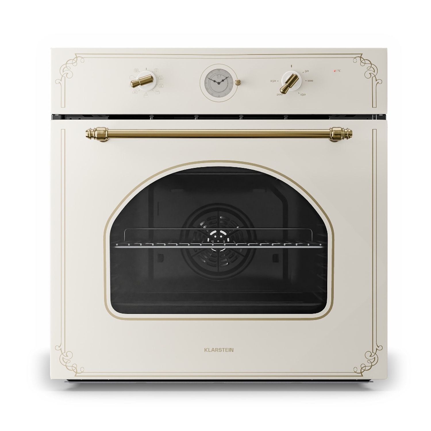 Victoria, beépíthető sütő, retró dizájn, 9 funkció, 50 – 250 °C, elefántcsont