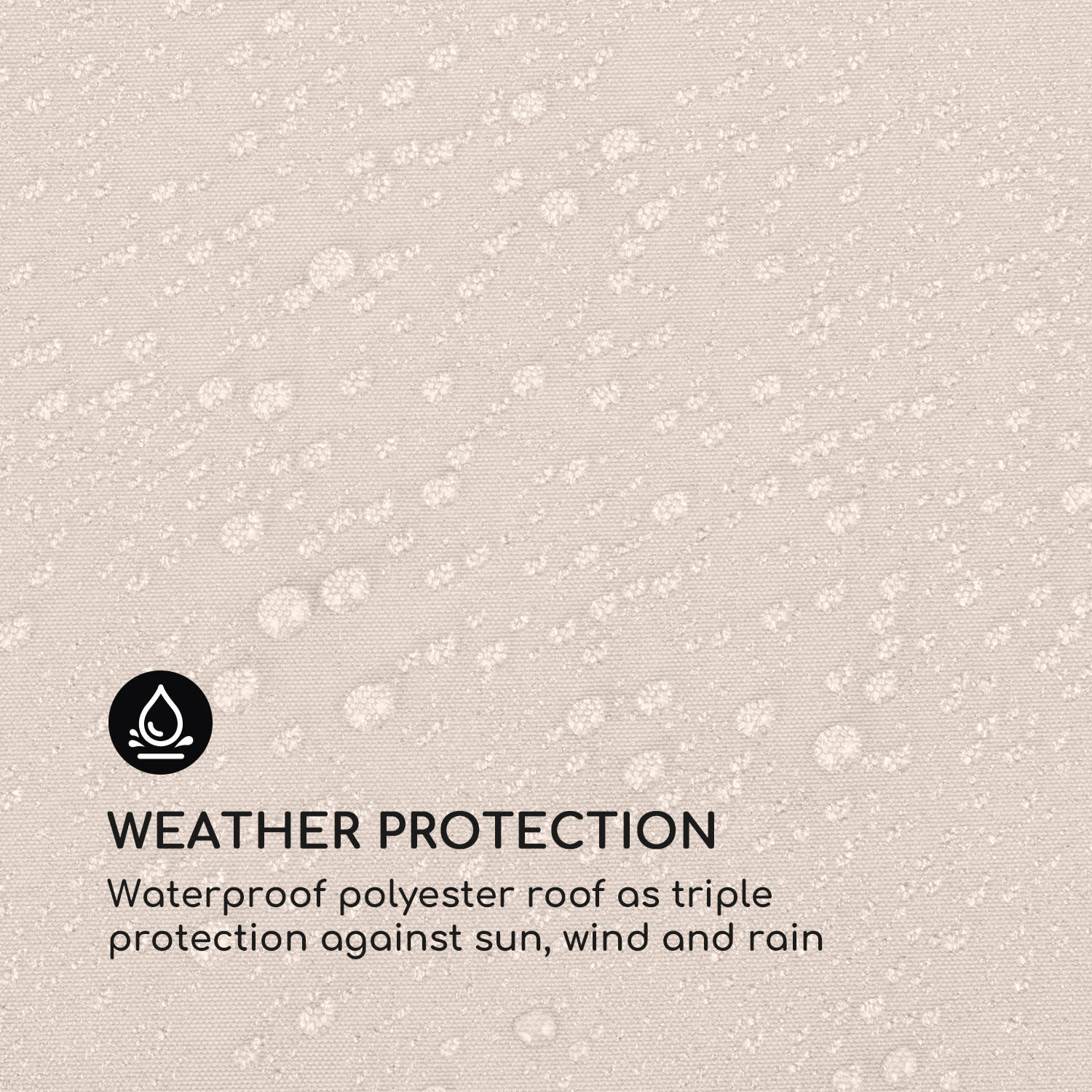 Blumfeldt Pantheon Roof Techo de repuesto 3 x 3 m Beige