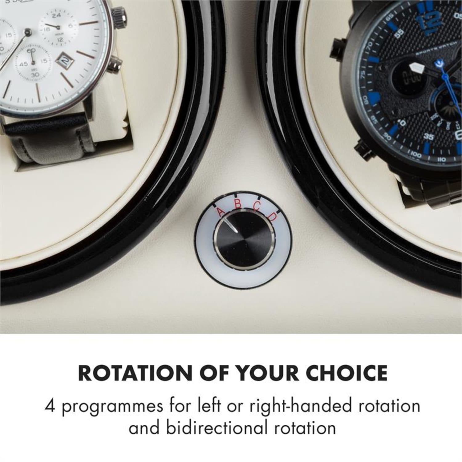 Klarstein Geneva Watch Winder 4 Watches 4 Modes Drawer Black