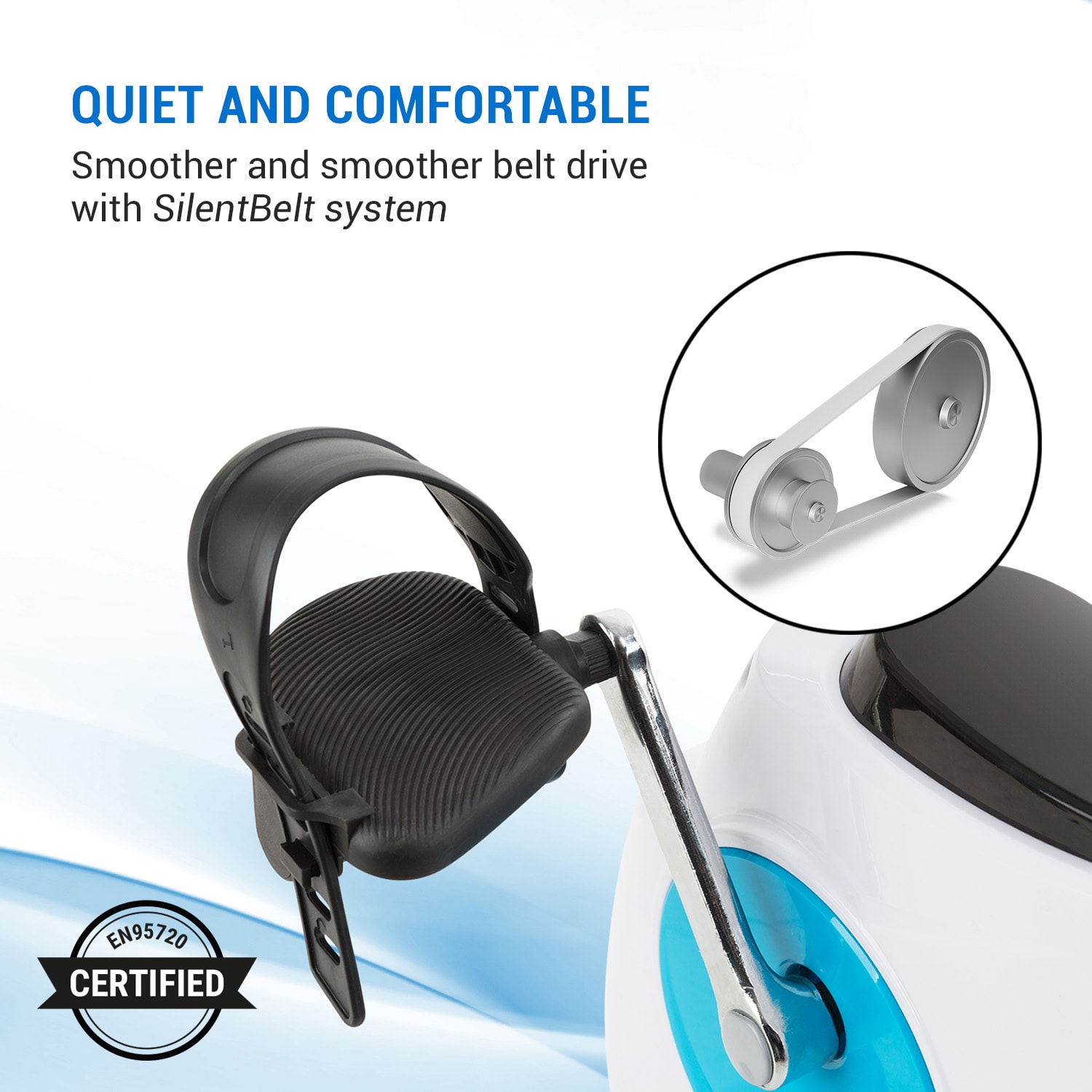 Pedali Per Cyclette 1/2″ – Coppia Con Cinghie Per Schwinn Fissa E Reclinabile Verticale
