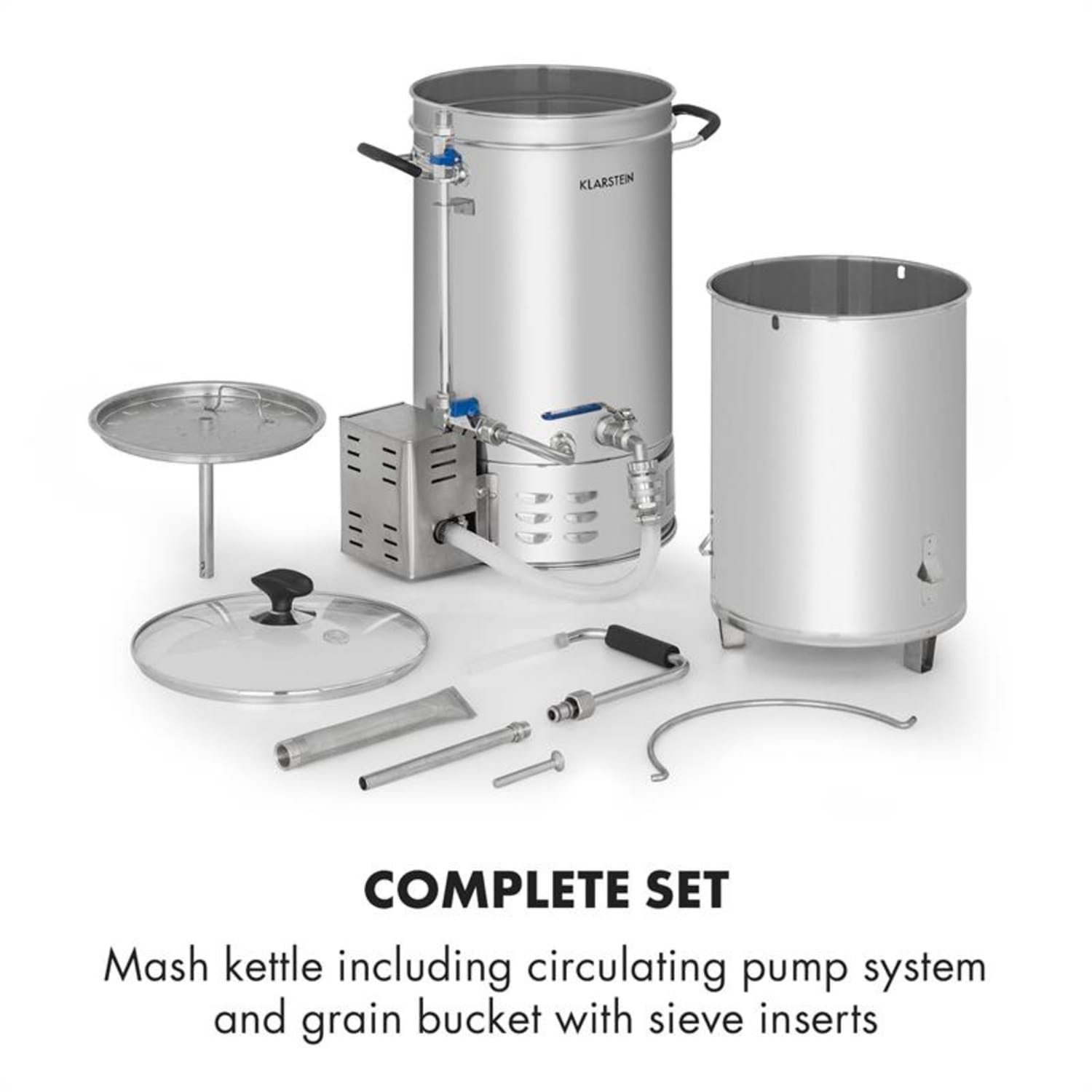 Klarstein Brauheld Mash Kettle 15 Litres 30140 ° C Circulating Pump