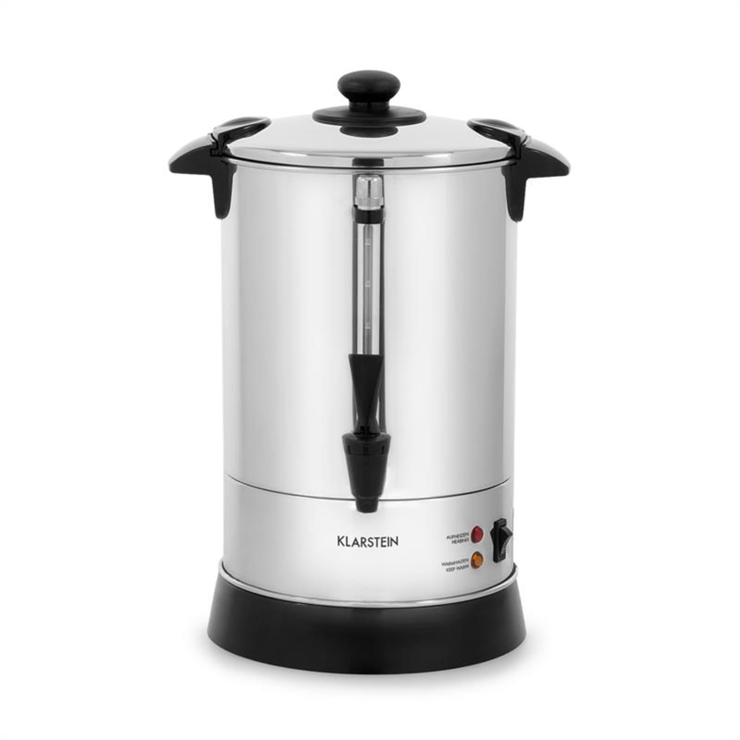 Excelsa Rundfilter-Kaffeemaschine, 30 Tassen, Zapfhahn, Edelstahl