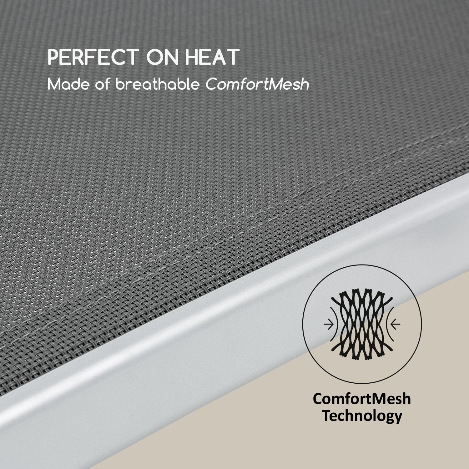 Sun Valley Sun Lounger Collapsible Pillow Grey Dark Gray