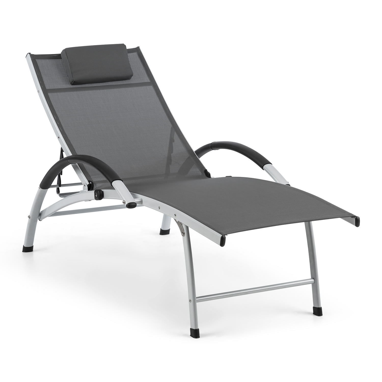 Sun Valley Sun Lounger Collapsible Pillow Grey Dark Gray