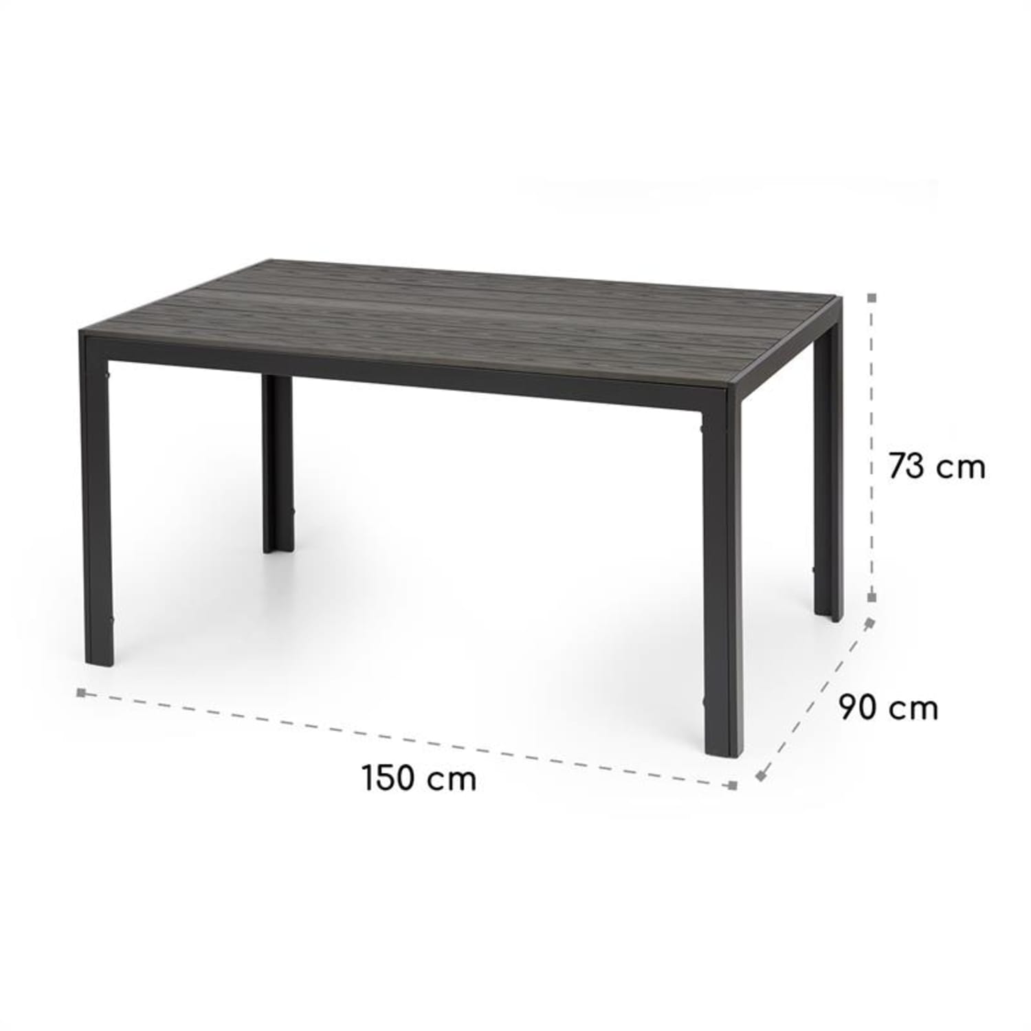 Bilbao Gartentisch | 150 x 90 cm Tischfläche | 6 Personen | Materialien