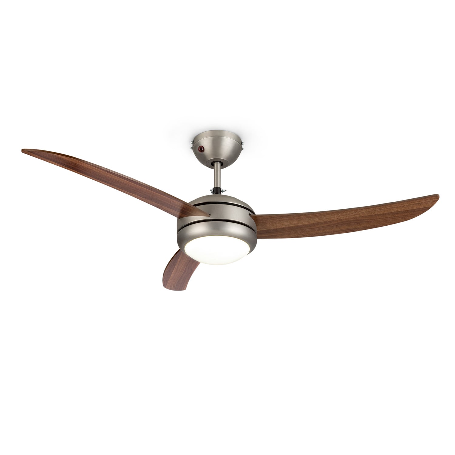 El Paso Deckenventilator | 2-in-1: Ventilator & Deckenlampe | Ø 52" (132 cm ) | 3 Flügel | 10.344 m³/h | 2 Laufrichtungen | 3 Geschwindigkeiten | 180 U/min | max. 49 dB | Fernbedienung