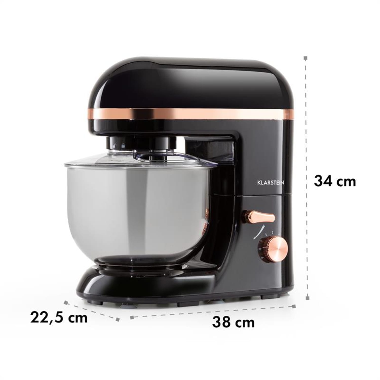 Klarstein Bella Elegance Food Processor 1300W 1.7 HP 6 Steps 5 Litres Black