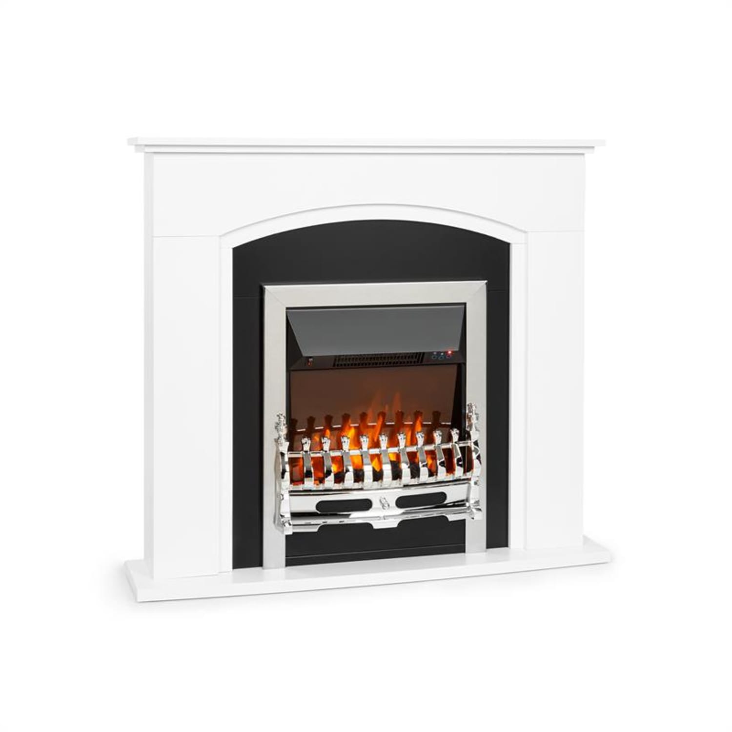 Verbier Electric Fireplace 1000 / 2000W LED Fire Remote Control MDF White