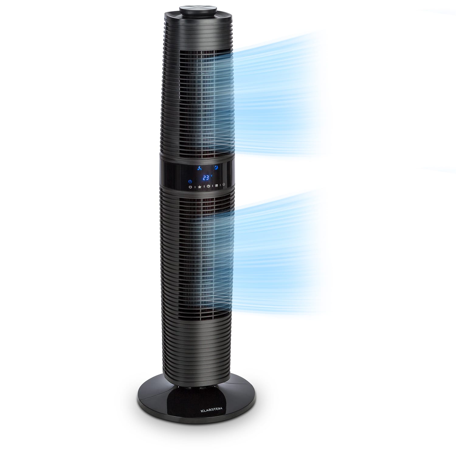Twister Turmventilator Standventilator Lüfter | 45 W | 343 m³/h | Oszillation | Timer | 3 Geschwindigkeiten | 4 Modi | Touch | Temperaturanzeige | Fernbedienung