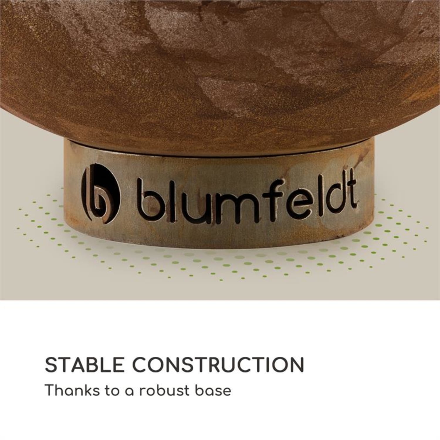 Blumfeldt Savage Brasero con parrilla Ø 60,5 cm Acero Incluye funda Oxidado