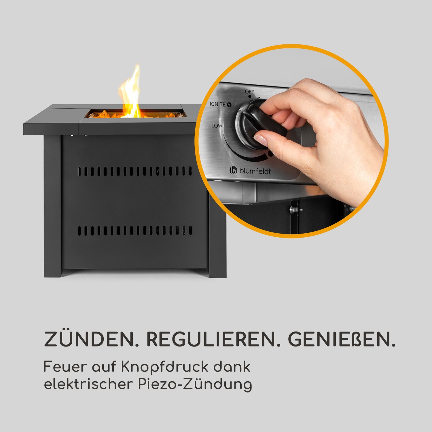 Sorrento Gasheizgerät 13 kW elektrische Zündung Gasflaschen bis 15 kg