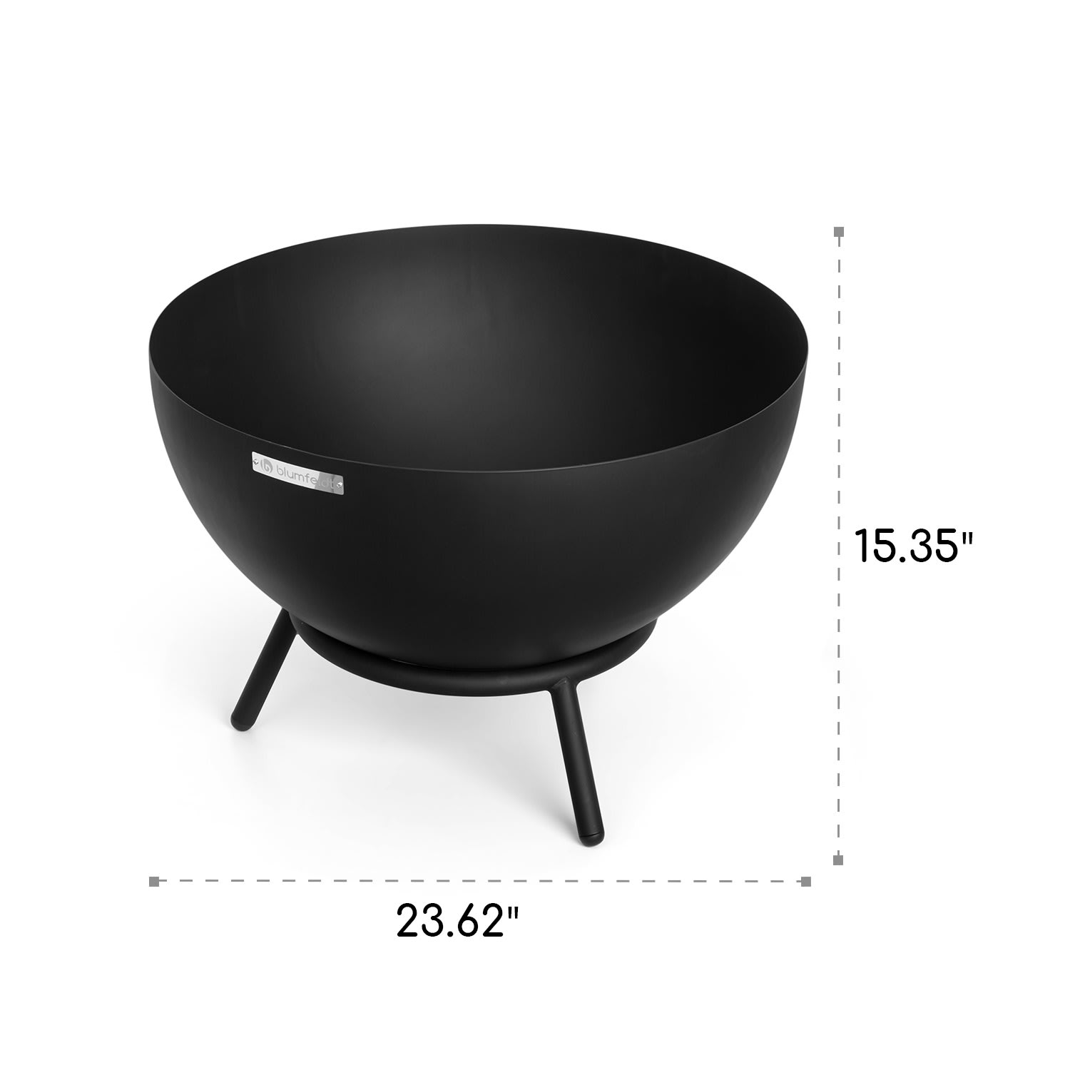 Blumfeldt Fireball Tiltable Steel Fire Bowl for Garden or Terrace Ø 66 cm