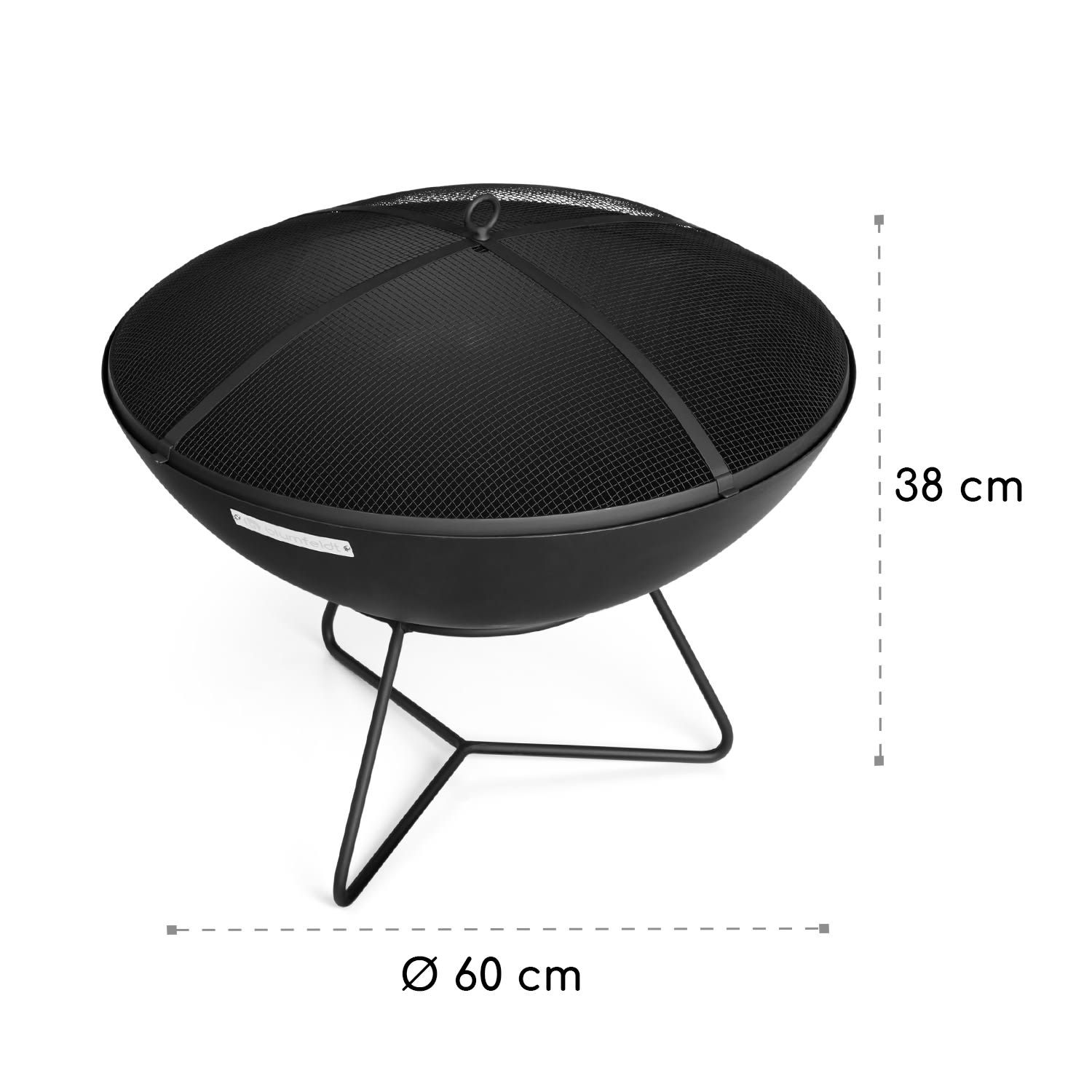 Blumfeldt Orbit 3i1ståleldskål Ø 60cm 40cm grill bord svart