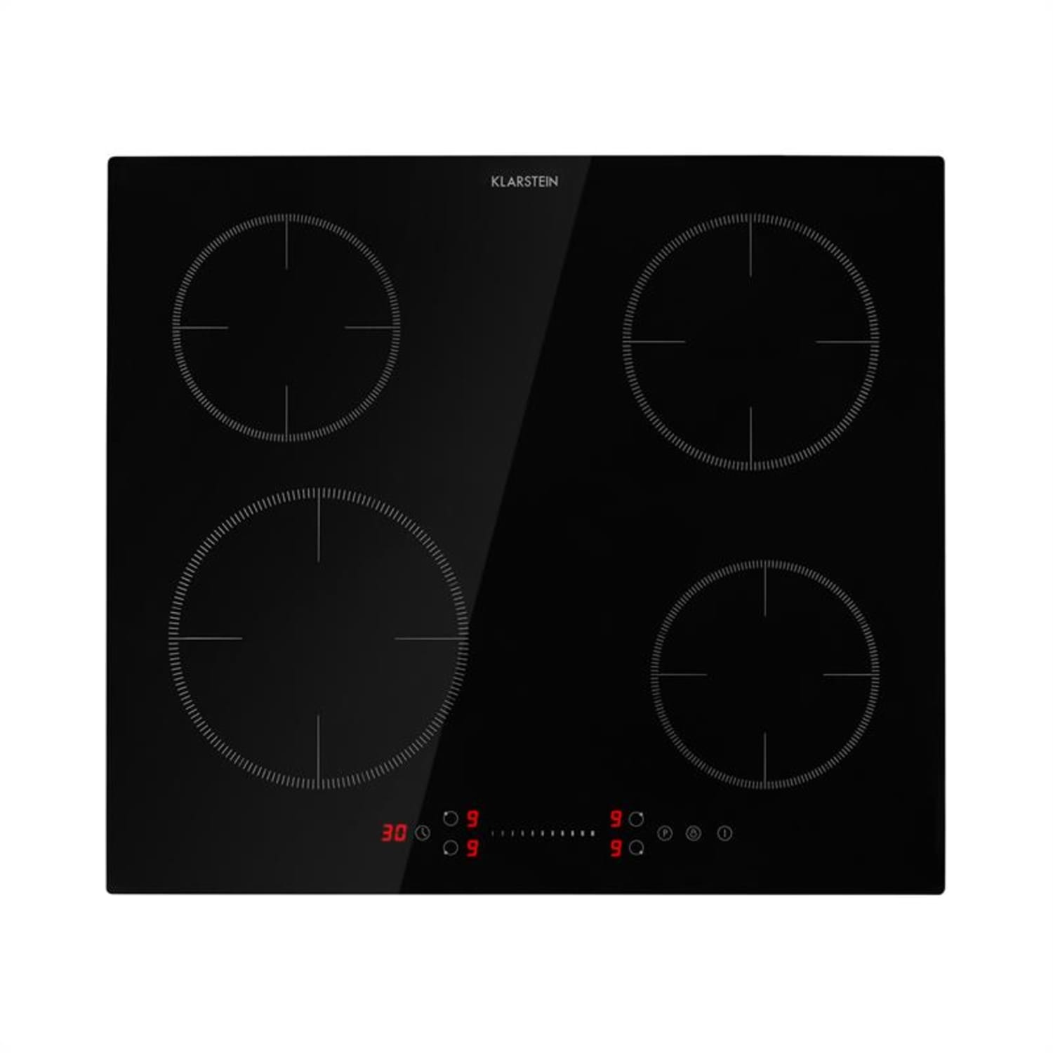 Virtuosa EcoAdapt Piano Cottura a Induzione a 4 Zone 7200W Vetro nero