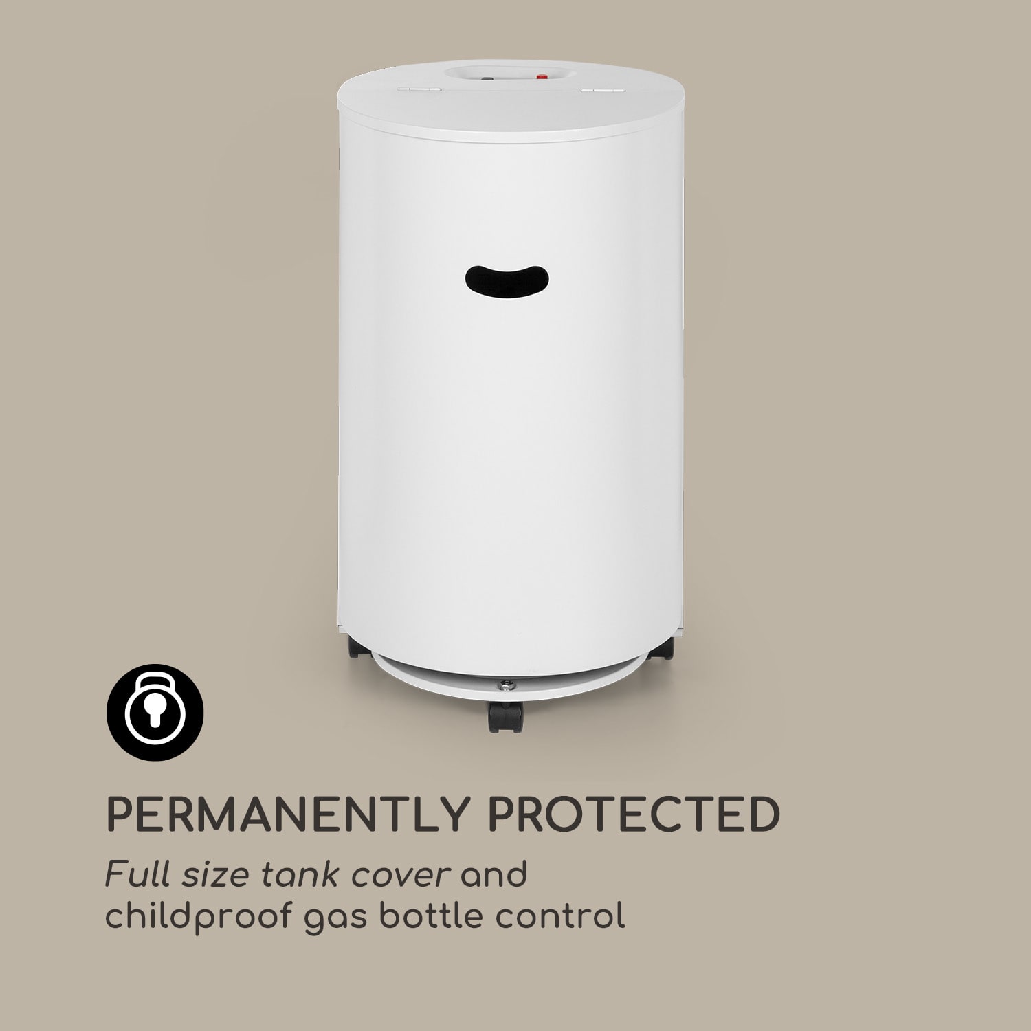 Chauffage à Gaz KESSER 4200W - 3 Niveaux De Puissance, Mobile Avec Roulettes, Idéal Intérieur Et Extérieur