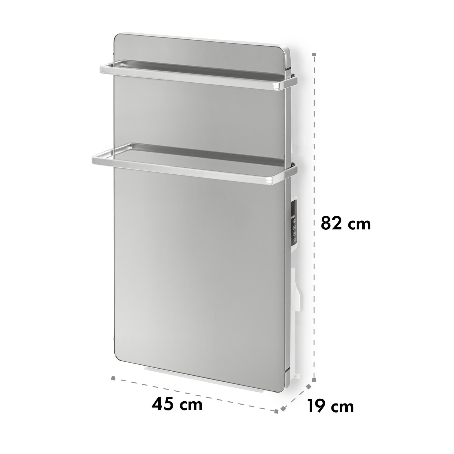 Hot Spot Crystal Flow 2-in-1 Heizgerät 45x82cm 40m² 2000W 5-40°C LED Spiegelfront