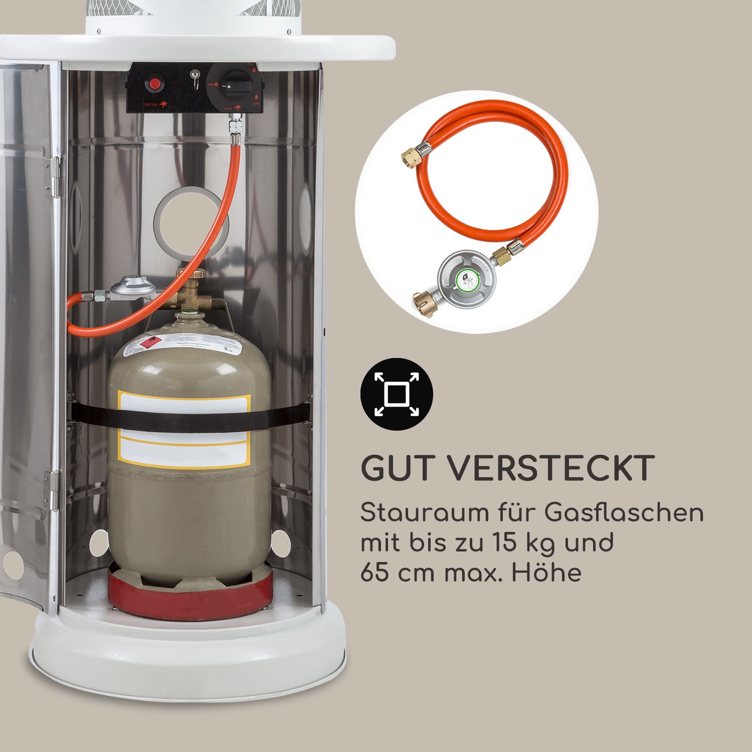 Goldflame Style Terrassenheizstrahler Freiluftheizung Gas-Heizpilz