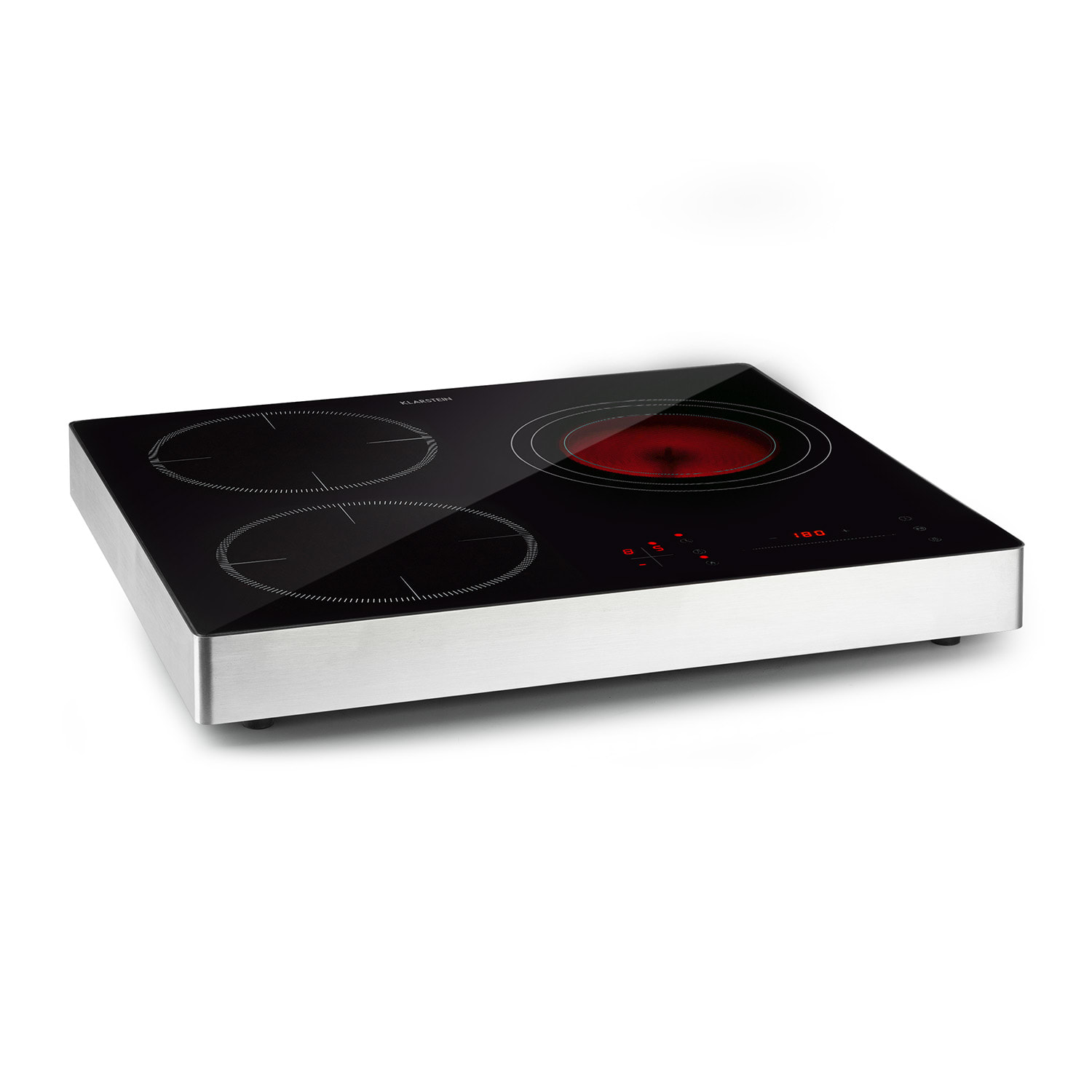 TrinityCook Hybrid Kombikochplatte 3400W Touch Control Glas