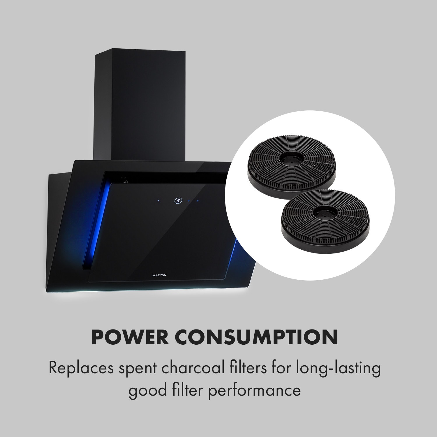 Activated charcoal filter for cooker 2 x filter, air