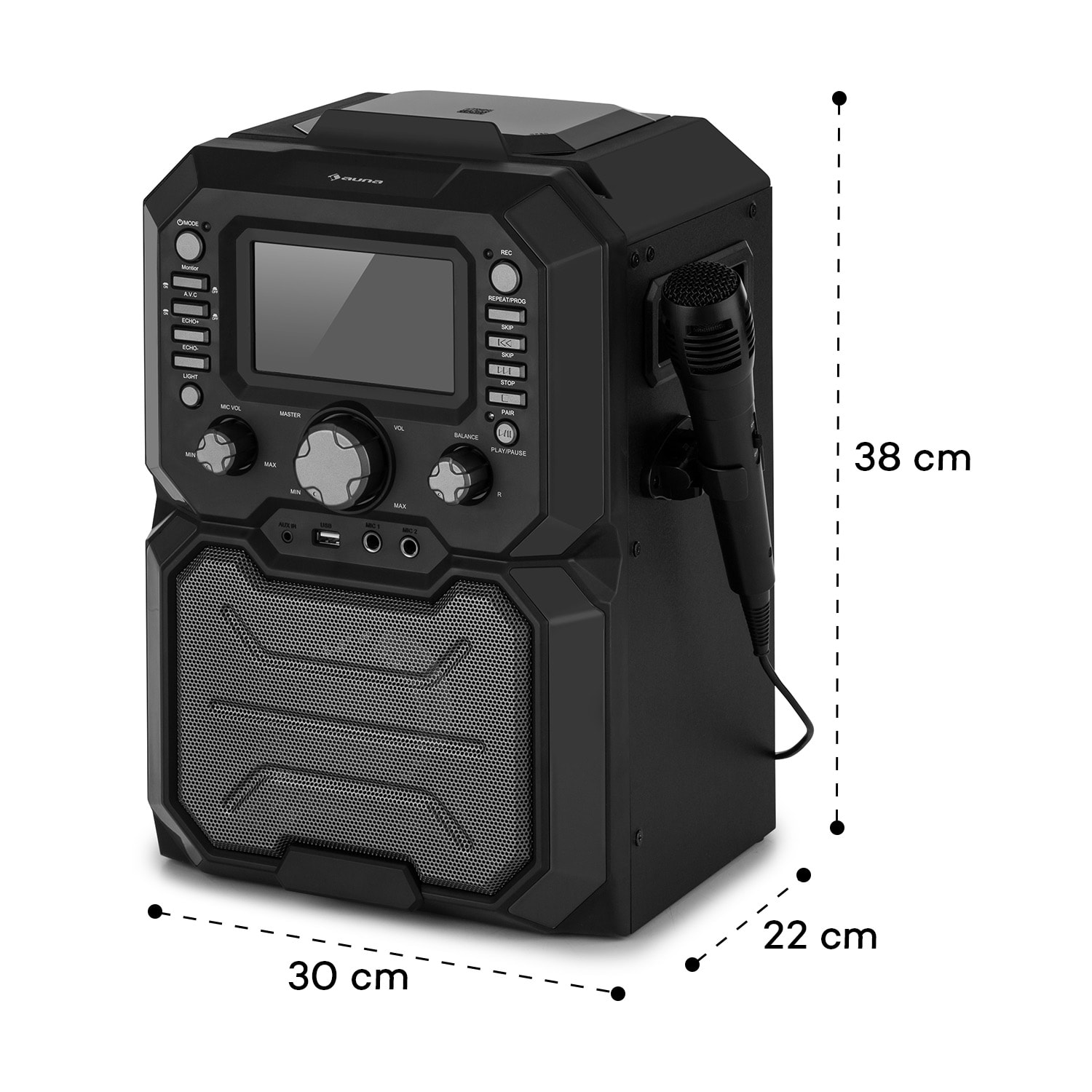 Rockstar Plus chaîne karaoké machine à karaoké Bluetooth USB CD LED