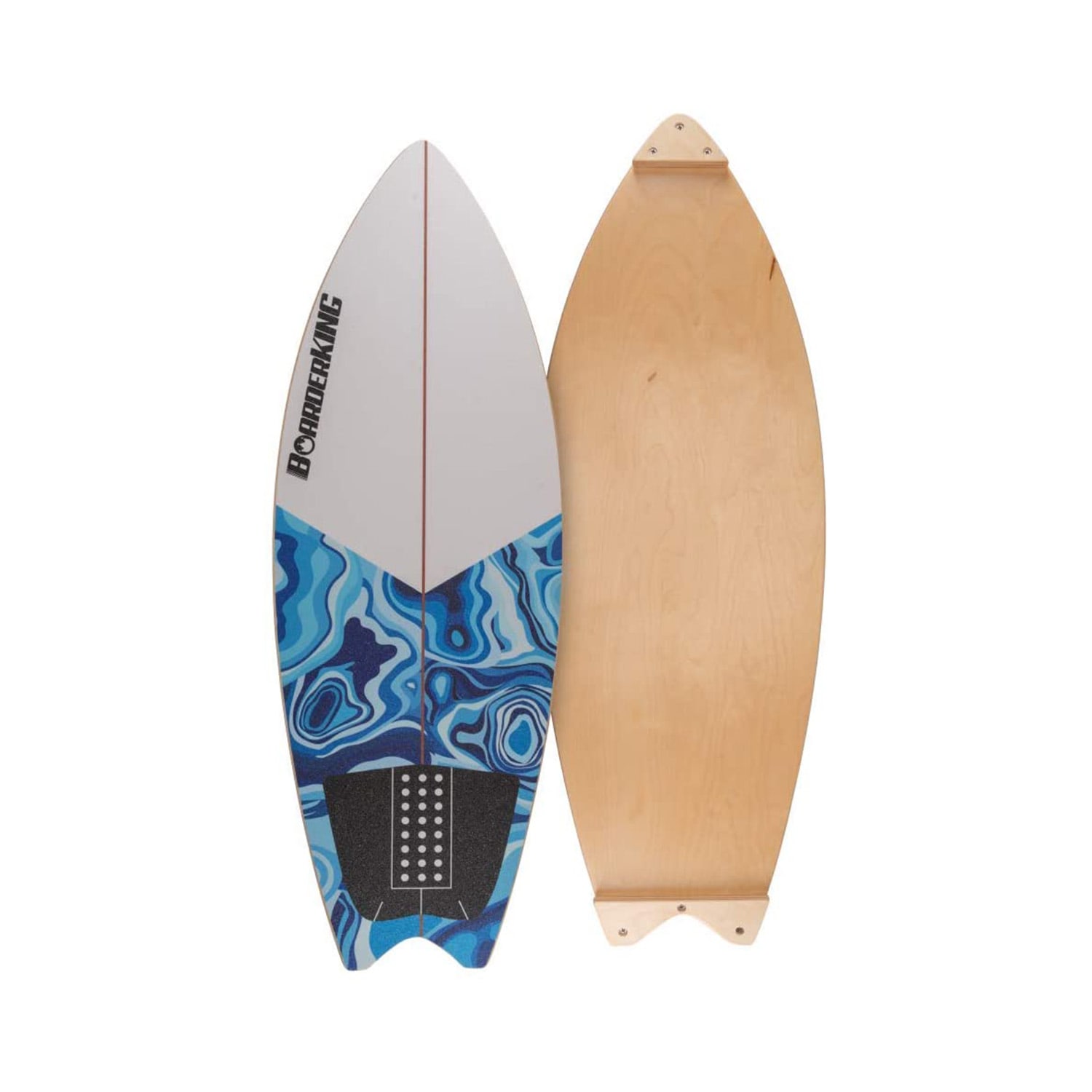 Indoorboard Wave, Balance Board + Tappetino + Rullo, Legno/Sughero Surf
