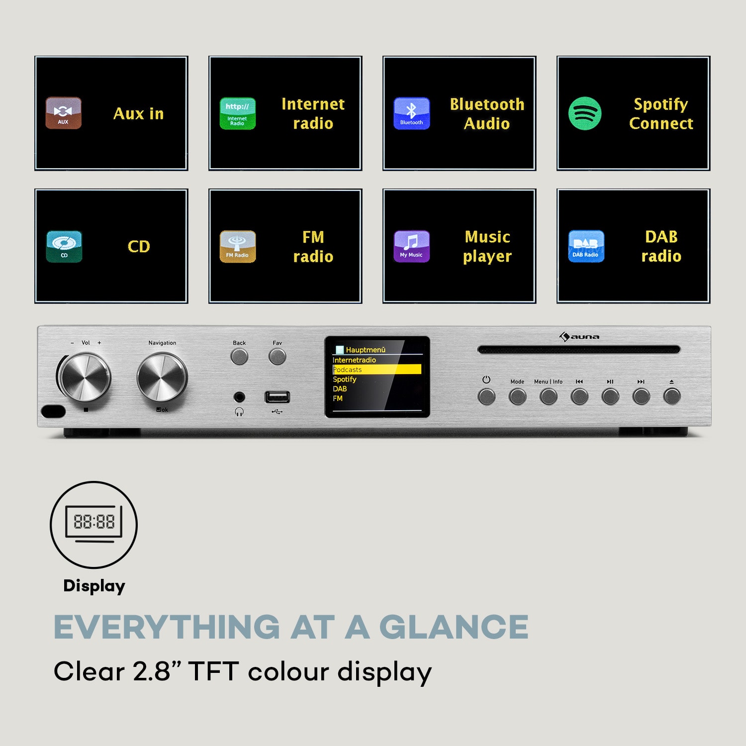 Silver Star CD HiFi Receiver Amplifier Radio CD Player