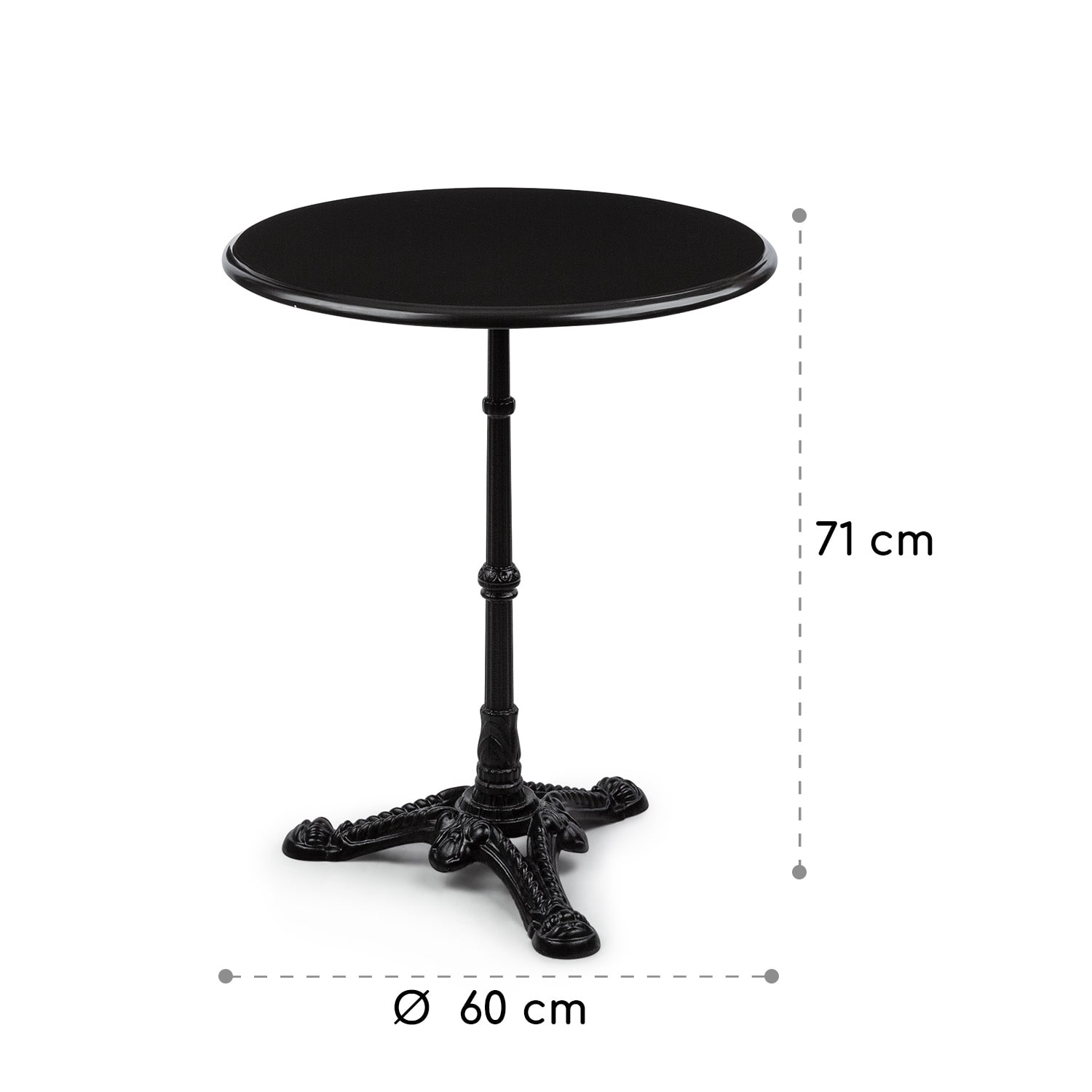 Patras bistro table Art Nouveau garden table polished marble tabletop