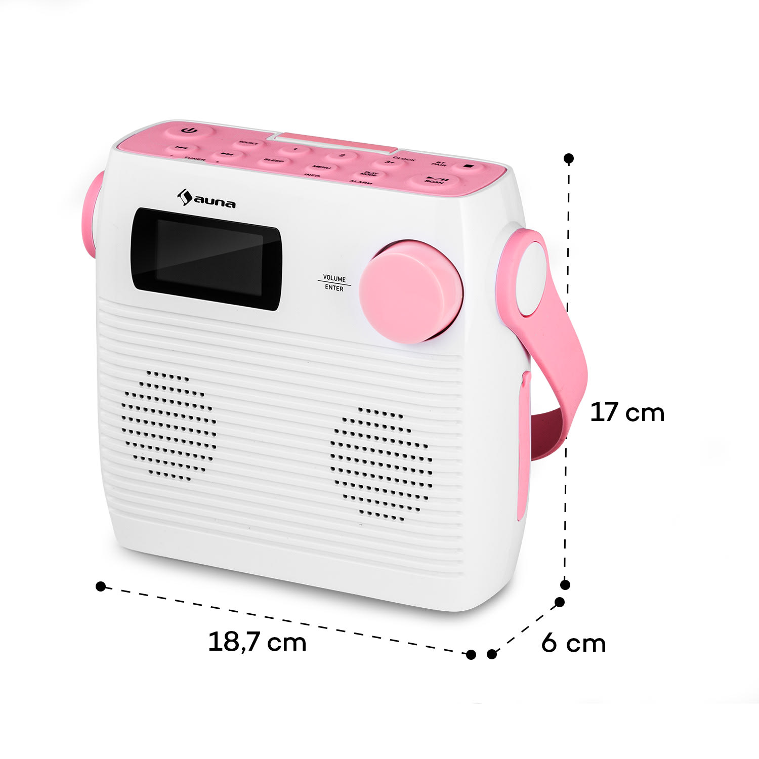 Splash shower radio bathroom radio compact radio CD player DAB+/FM