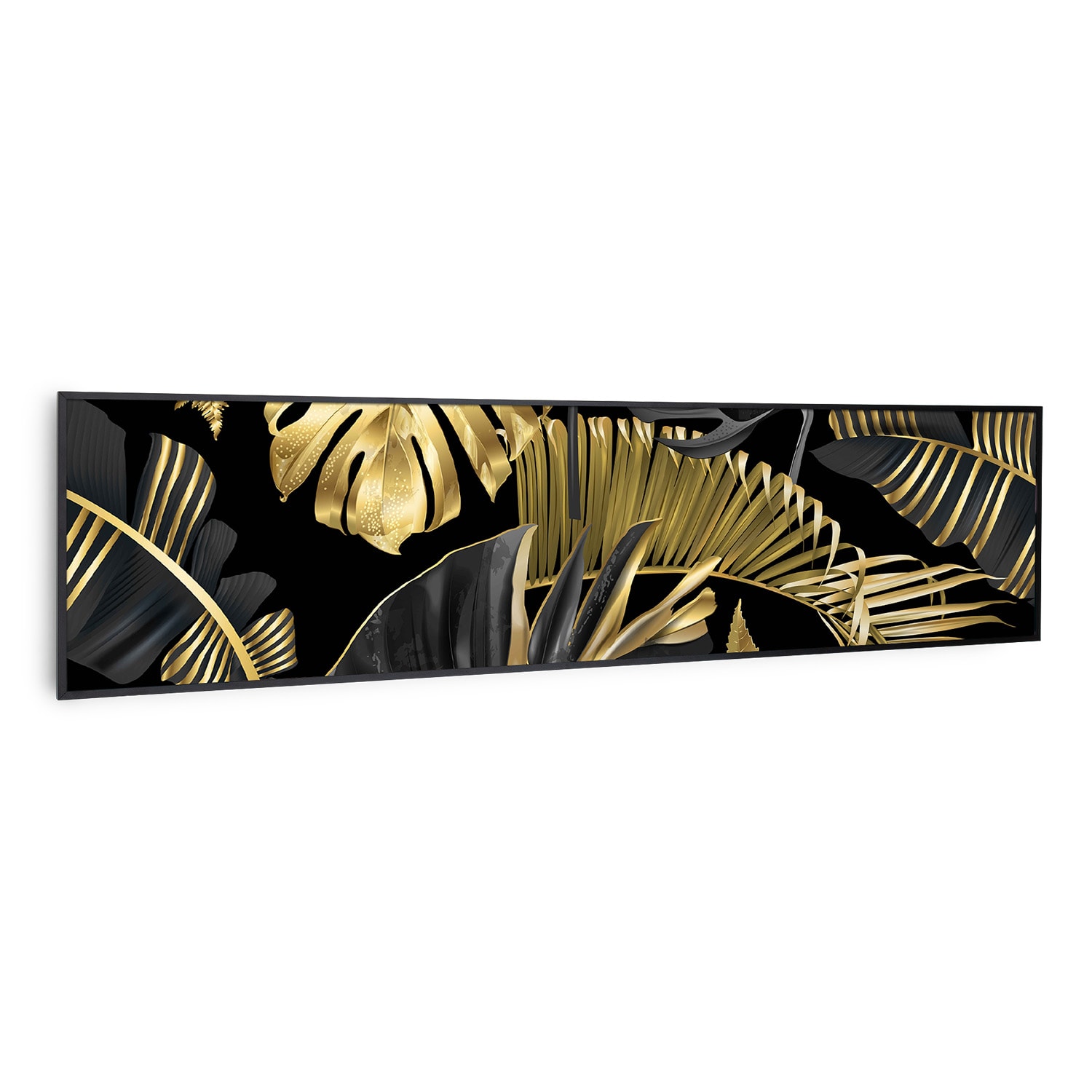Wonderwall Air Art Smart Infrarotheizung Schwarze Blume 120x30cm 350W