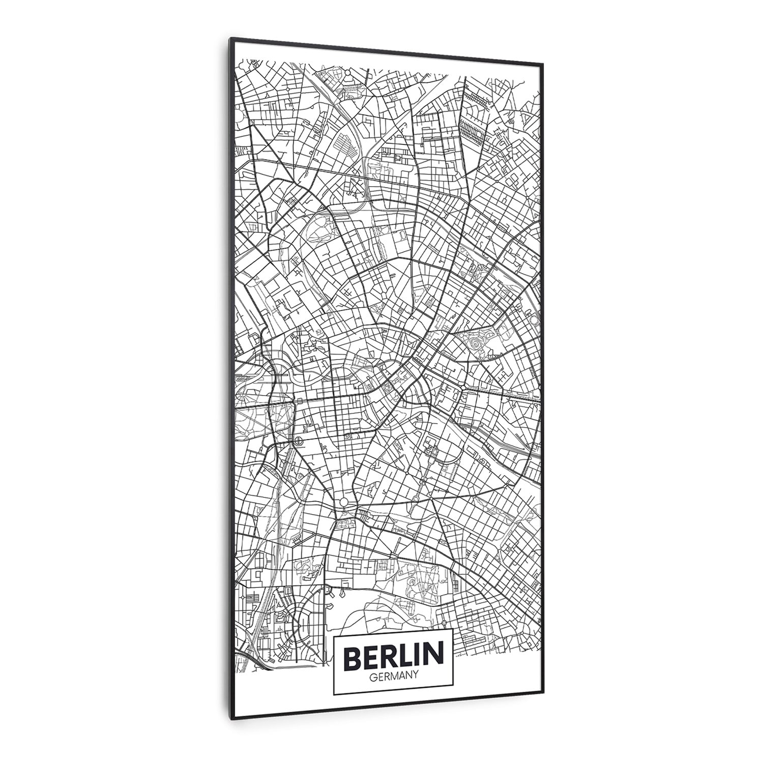 Wonderwall Air Art Smart Infrarotheizung Stadtplan Berlin 60x120cm 700W