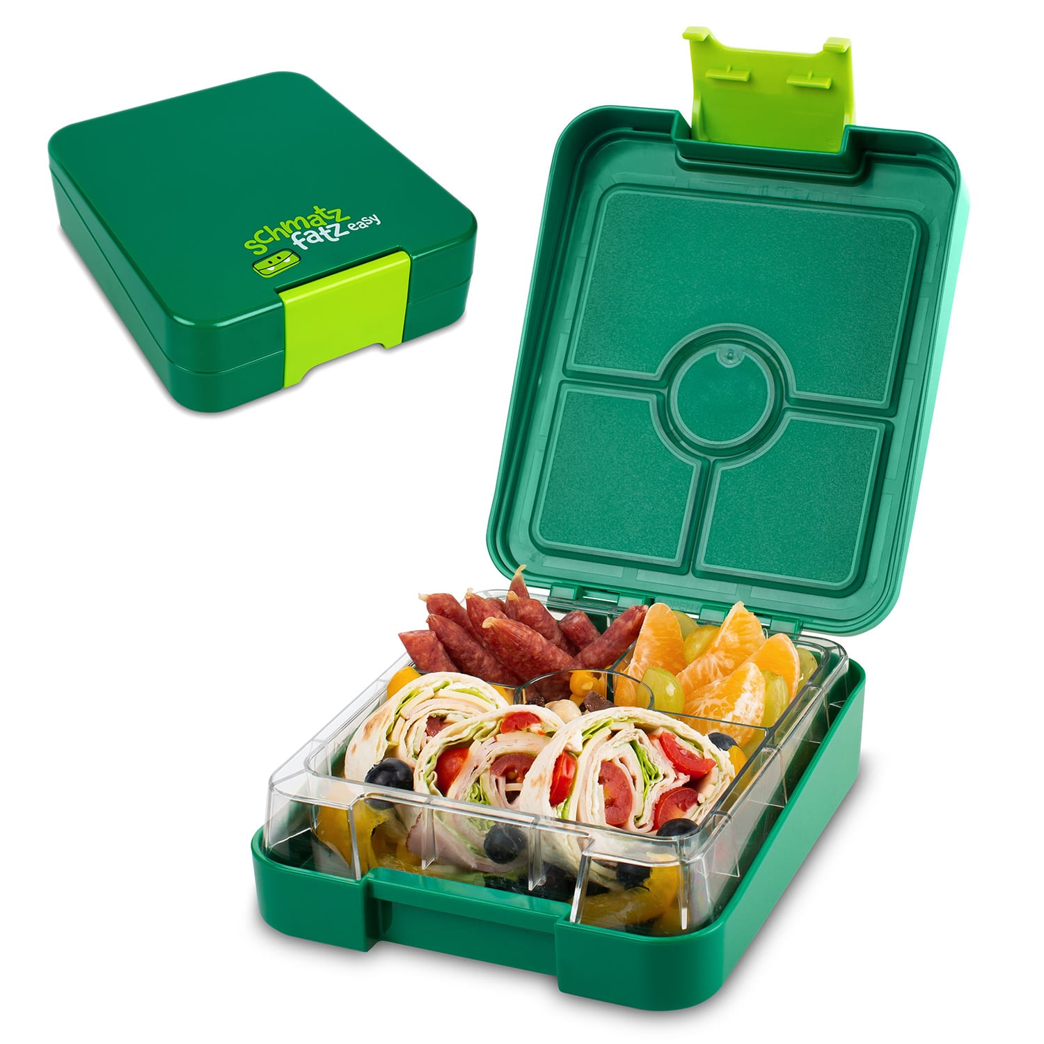 schmatzfatz easy Snackbox 4 Fächer 18 x 15 x 5 cm (BxHxT)