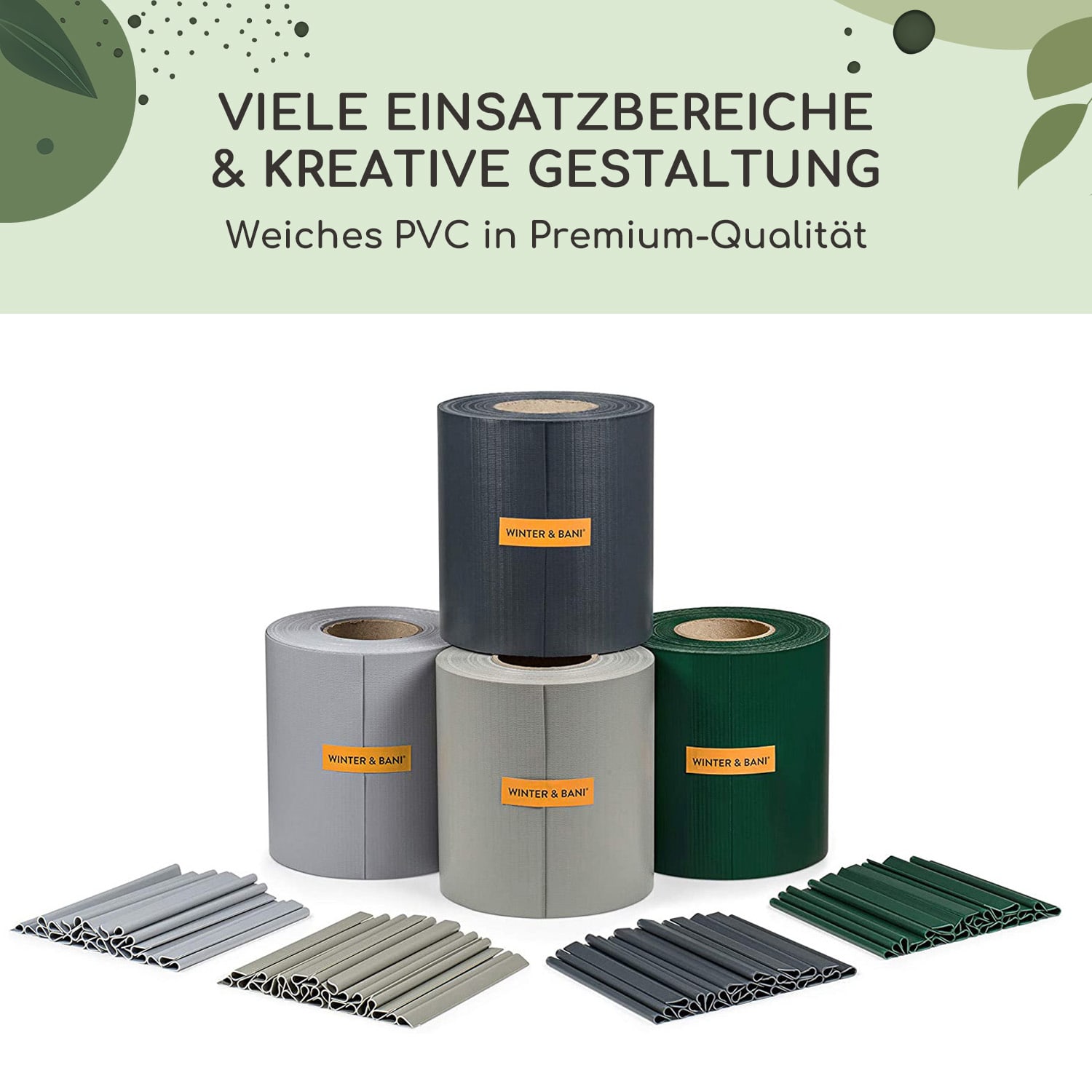 Sichtschutzstreifen Sichtschutz Windschutz | für Gartenzäune | PVC ...
