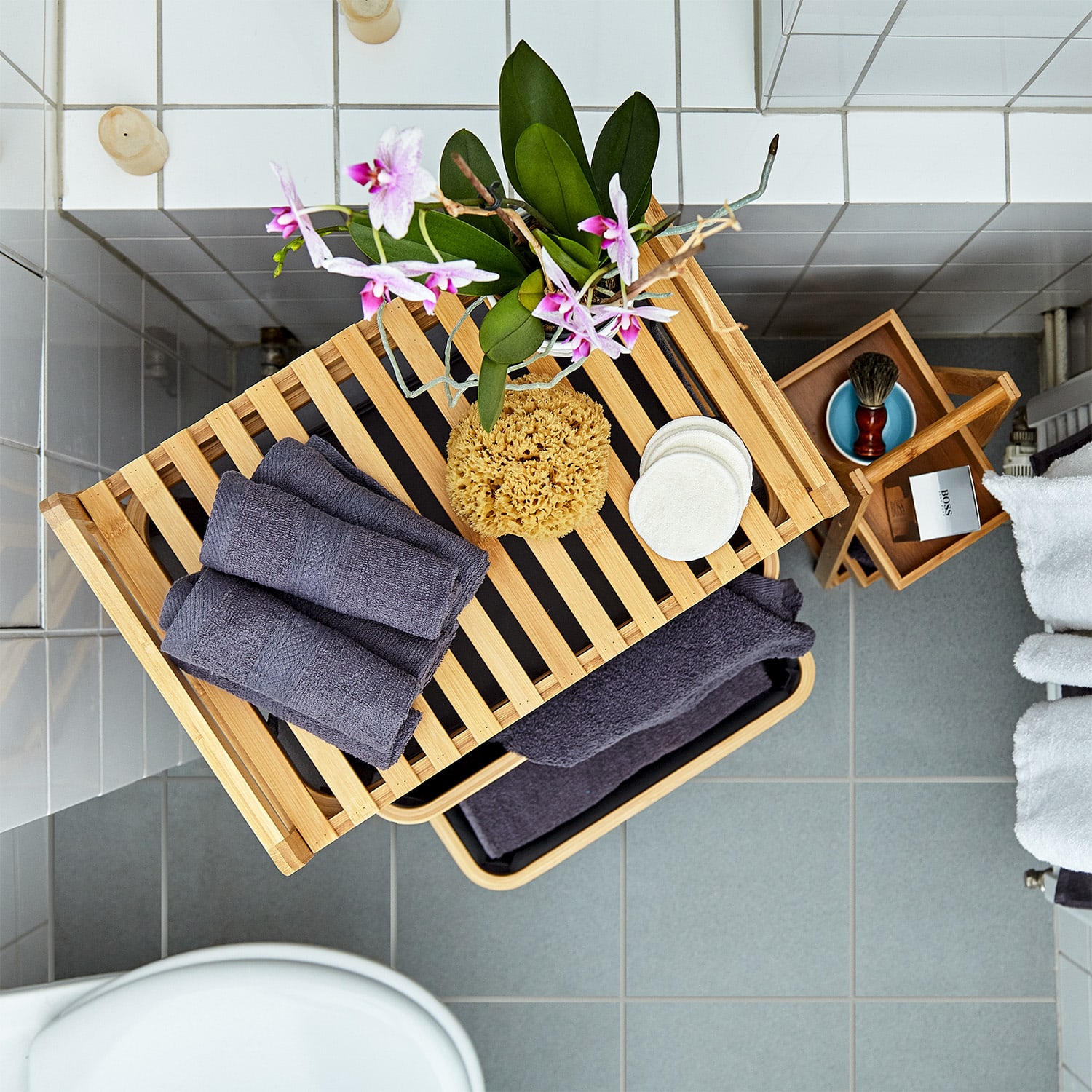 Wäscheregal | Wäschesammler | Korbregal | Badezimmer-Möbel | 3 Etagen