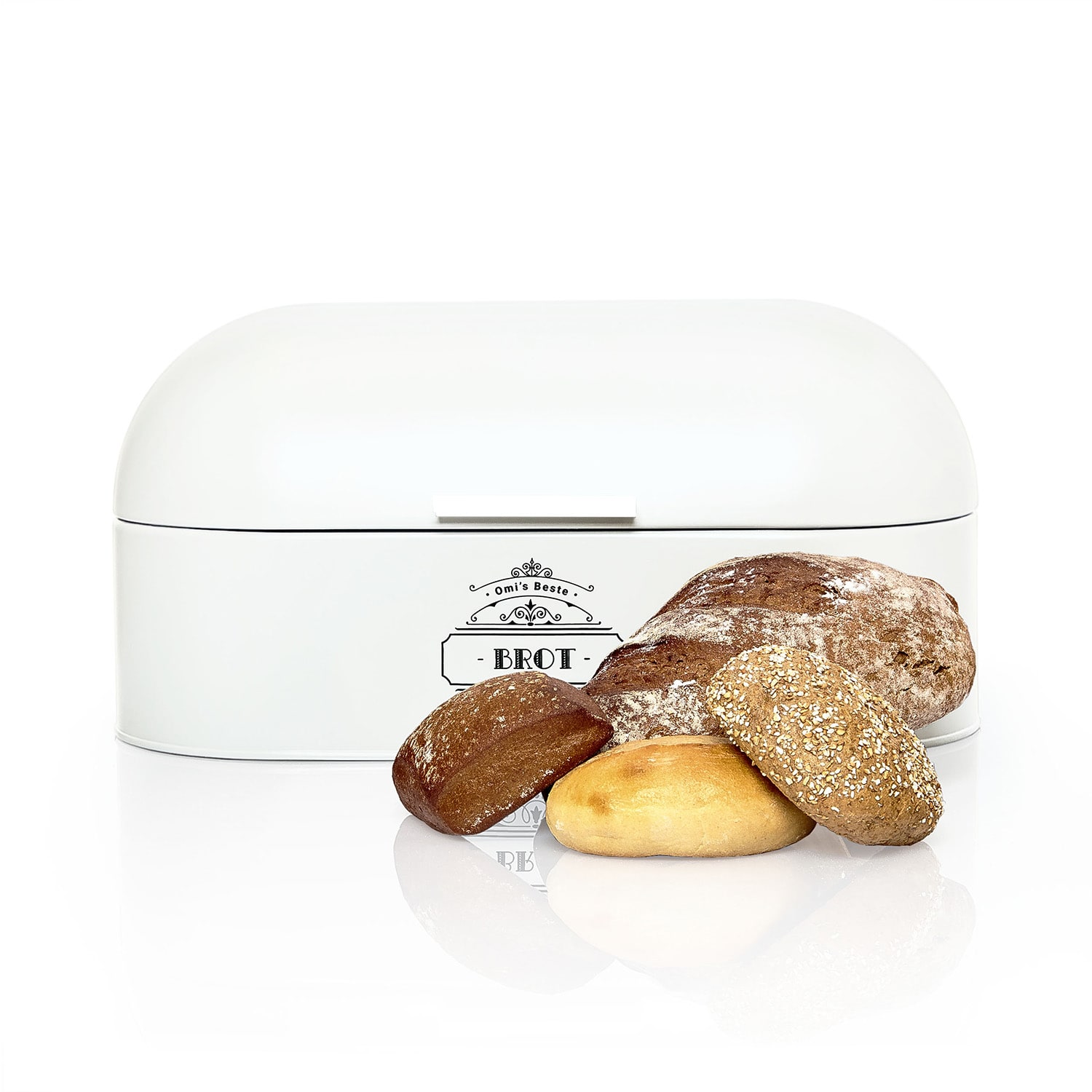 Metallbrotbox mit Holzgriff Metallblech aromadicht Retro-Look