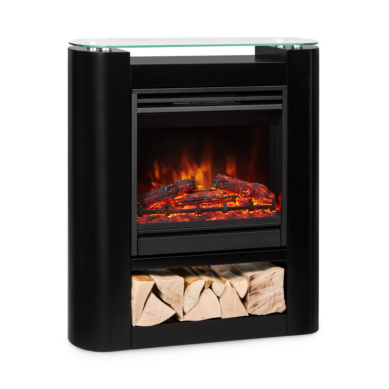 Studio 5 Arc Cheminée électrique 1800 W LED Flammes Chauffantes Télécommande